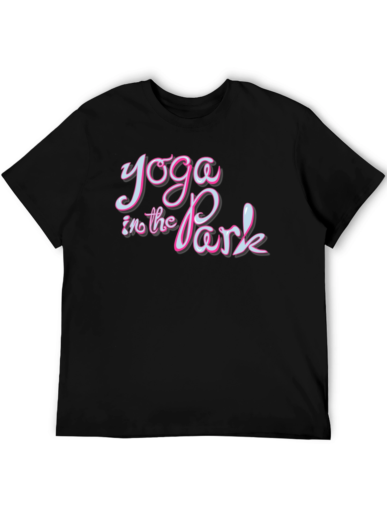 Yoga in the Park Black Graphic T-Shirt