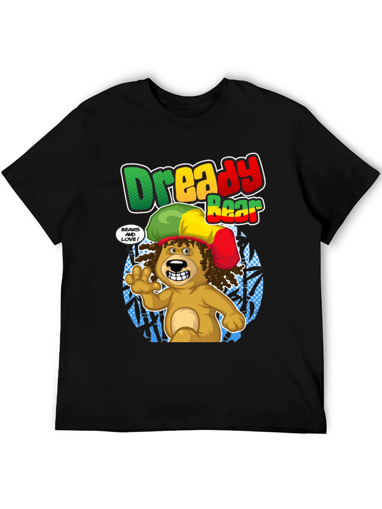 Dready Bear T-Shirt - Rastafarian Style