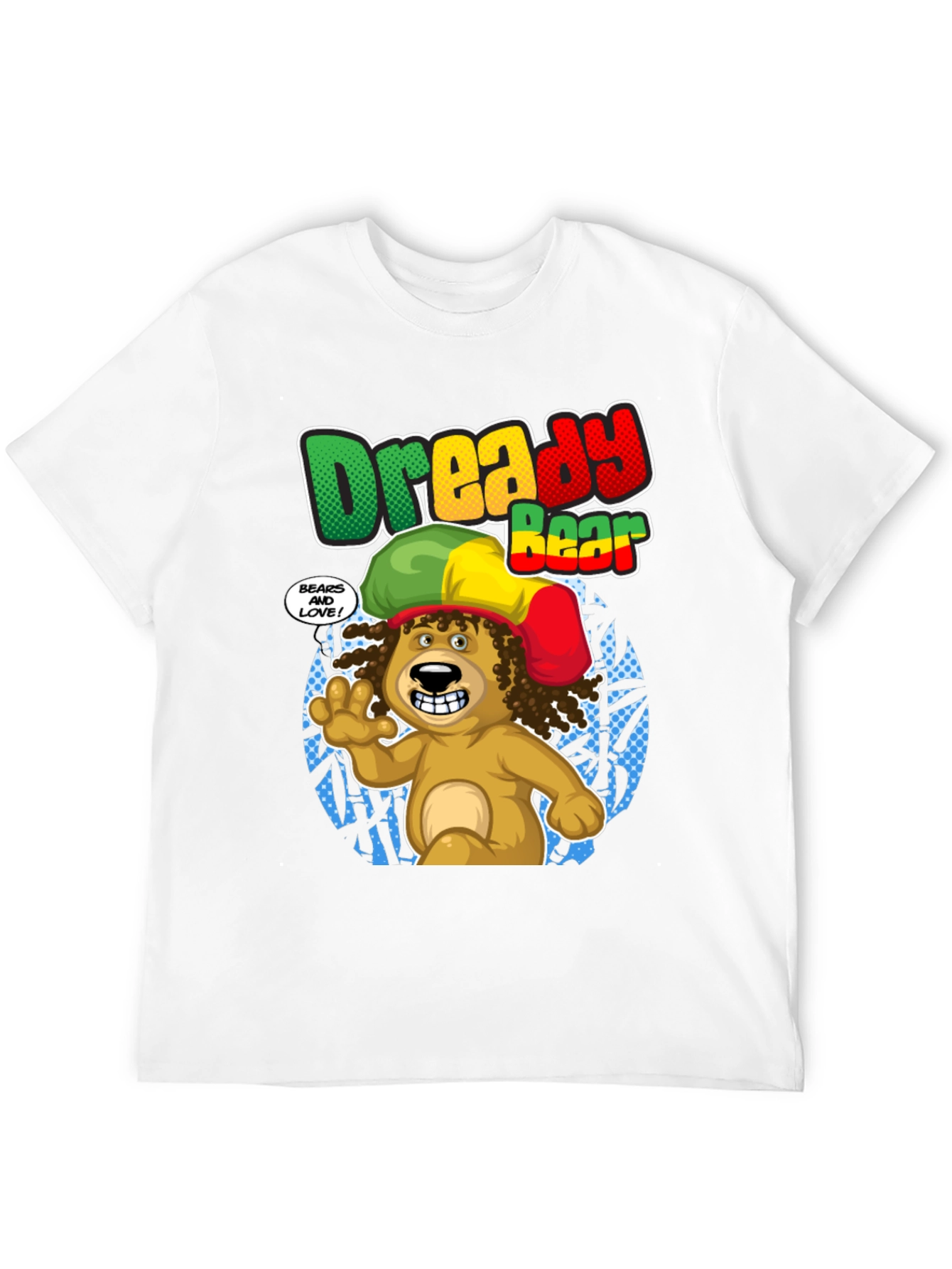 Dready Bear T-Shirt - Rastafarian Style