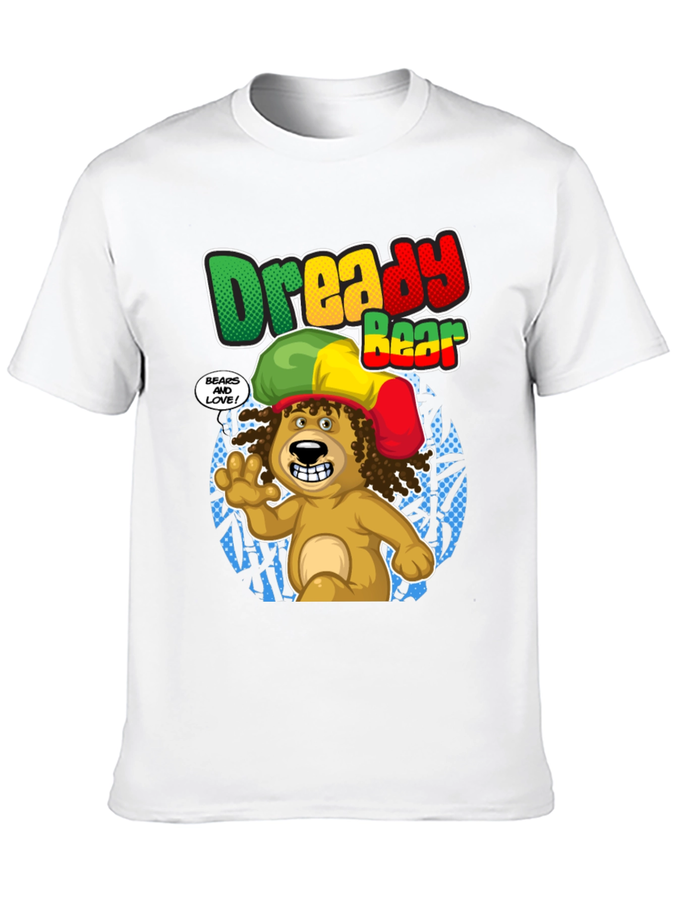 Dready Bear T-Shirt - Rastafarian Style