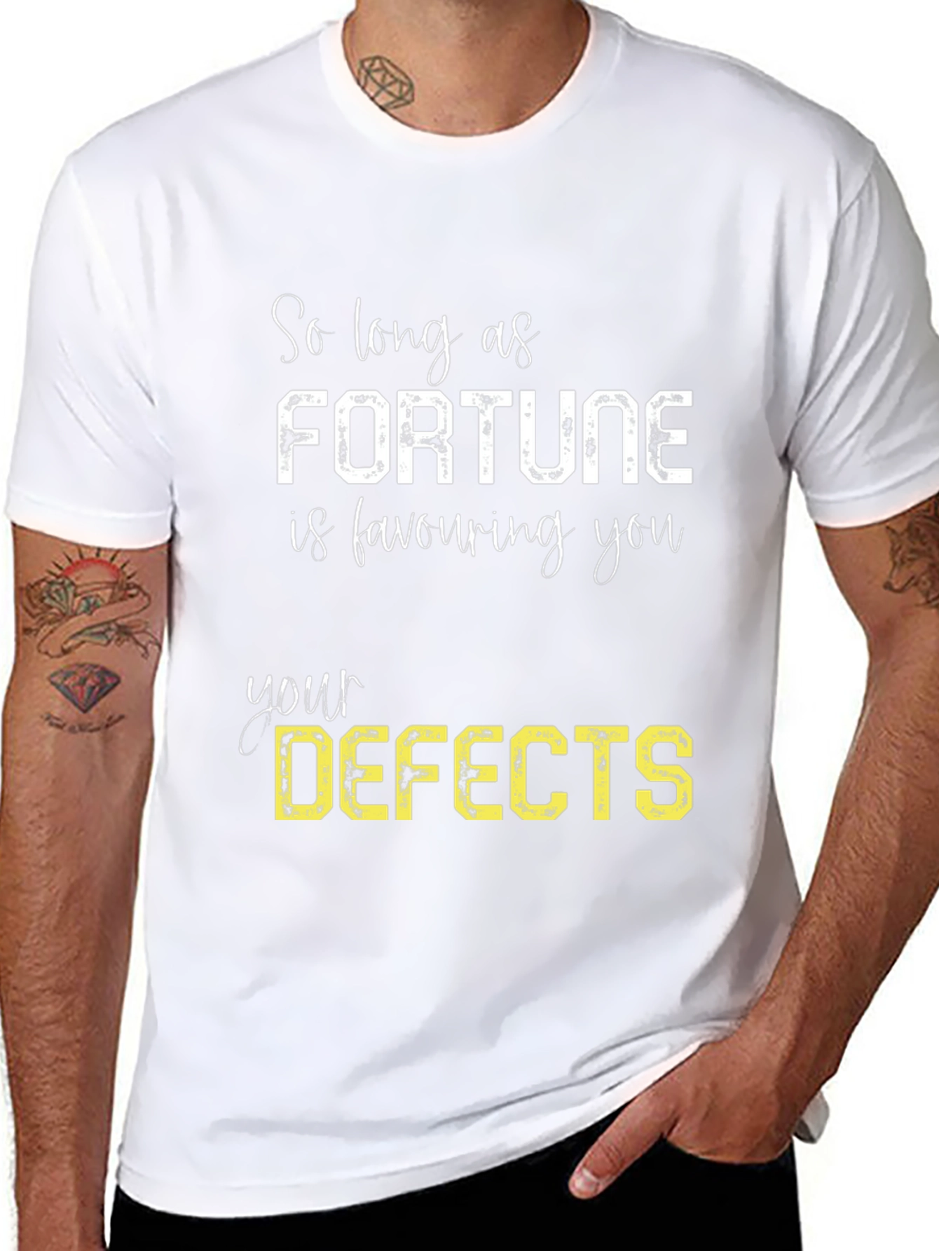 Fortune Favors Defects - Funny Graphic Tee