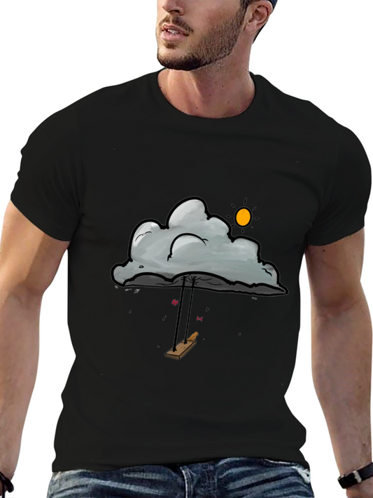 Cloud Swing Graphic T-Shirt - Unique Design