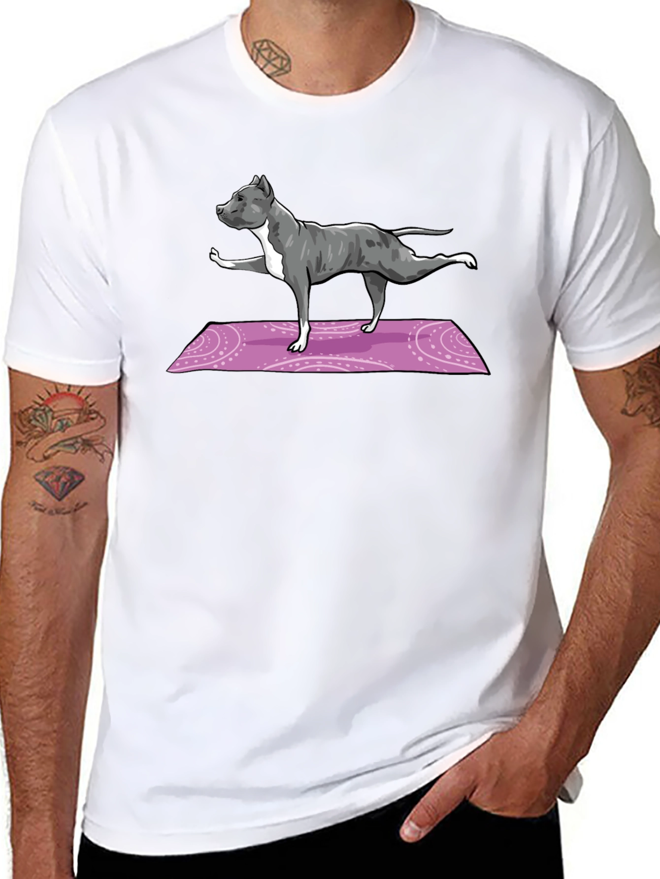 Yoga Pitbull T-Shirt - Black
