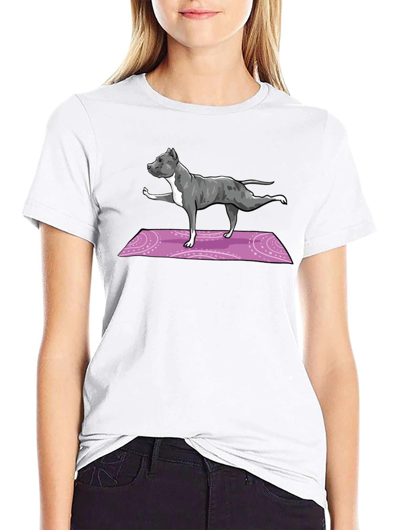 Yoga Pitbull T-Shirt - Black