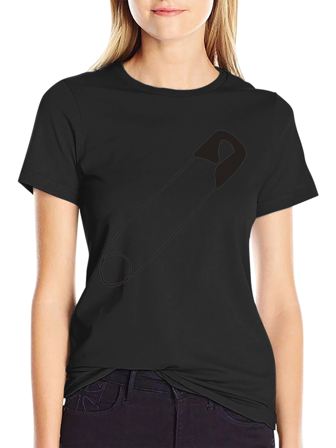 Safety Pin Graphic Tee - Bold & Unique