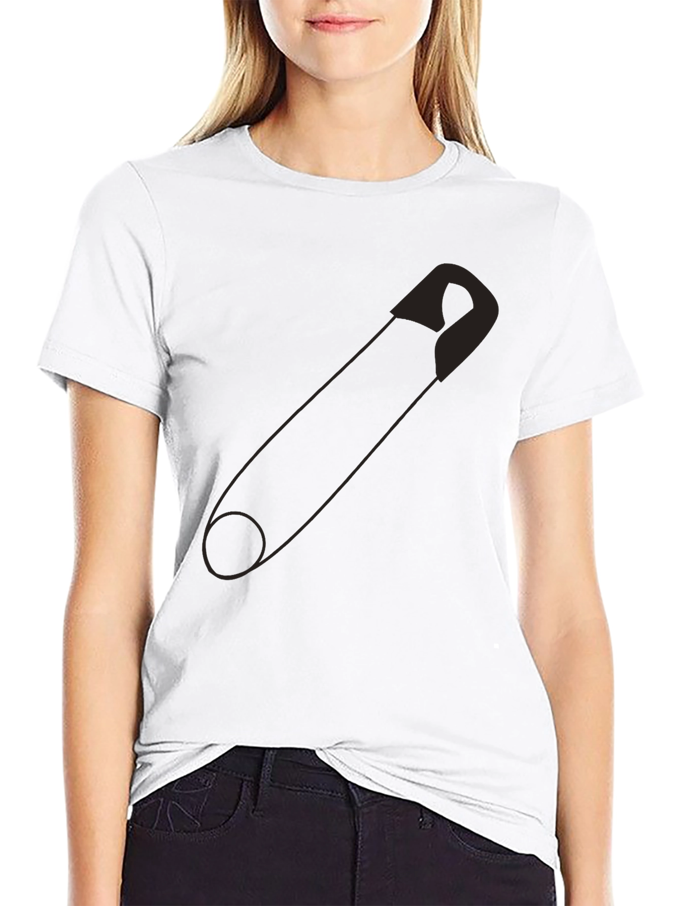 Safety Pin Graphic Tee - Bold & Unique