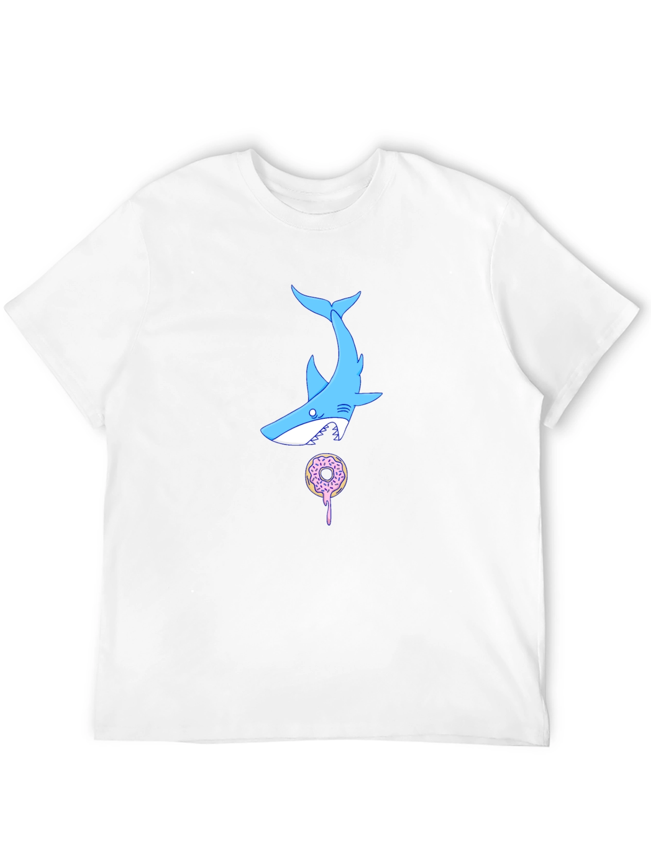Shark Donut T-Shirt - Black Cotton Tee
