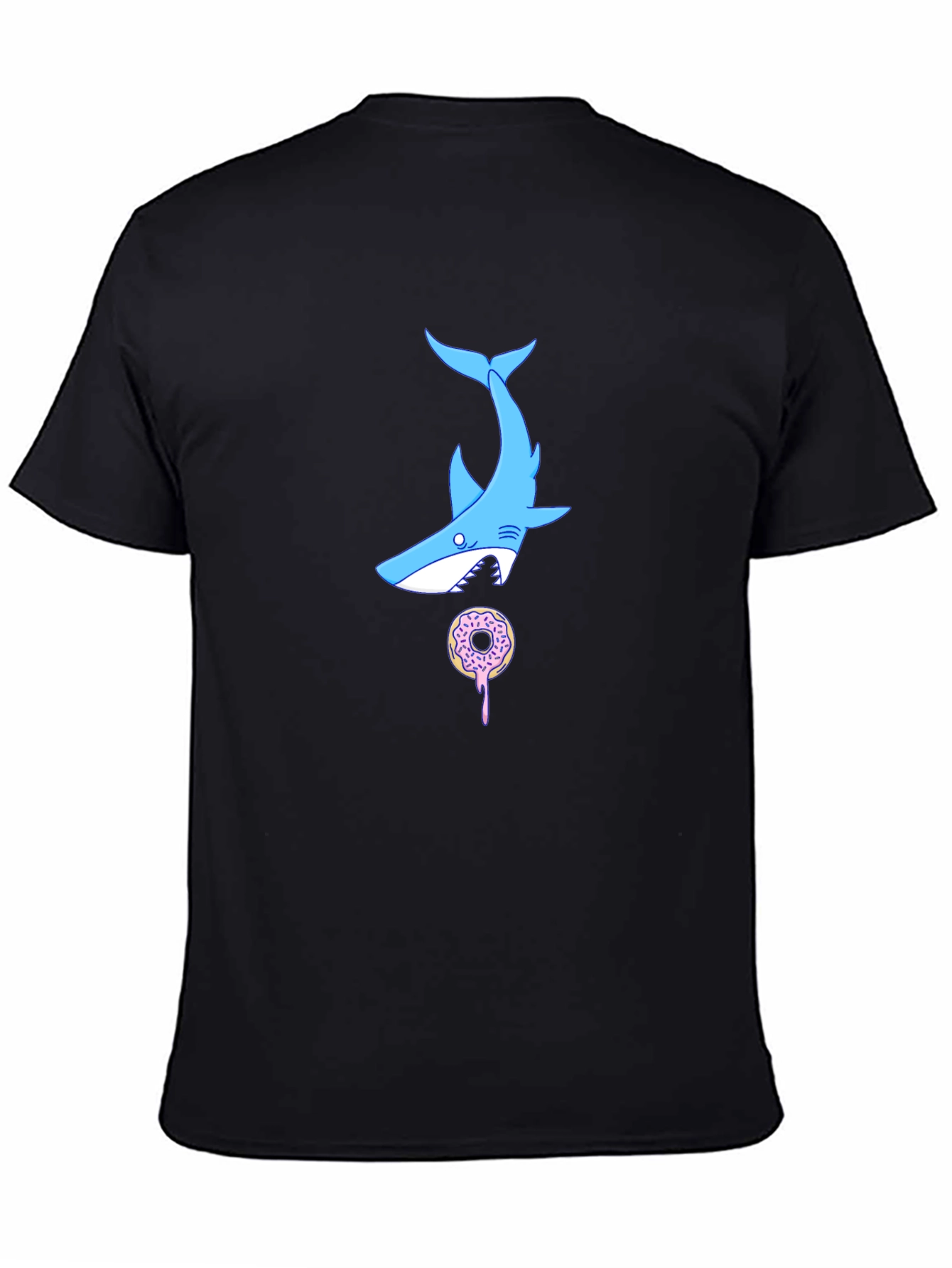 Shark Donut T-Shirt - Black Cotton Tee