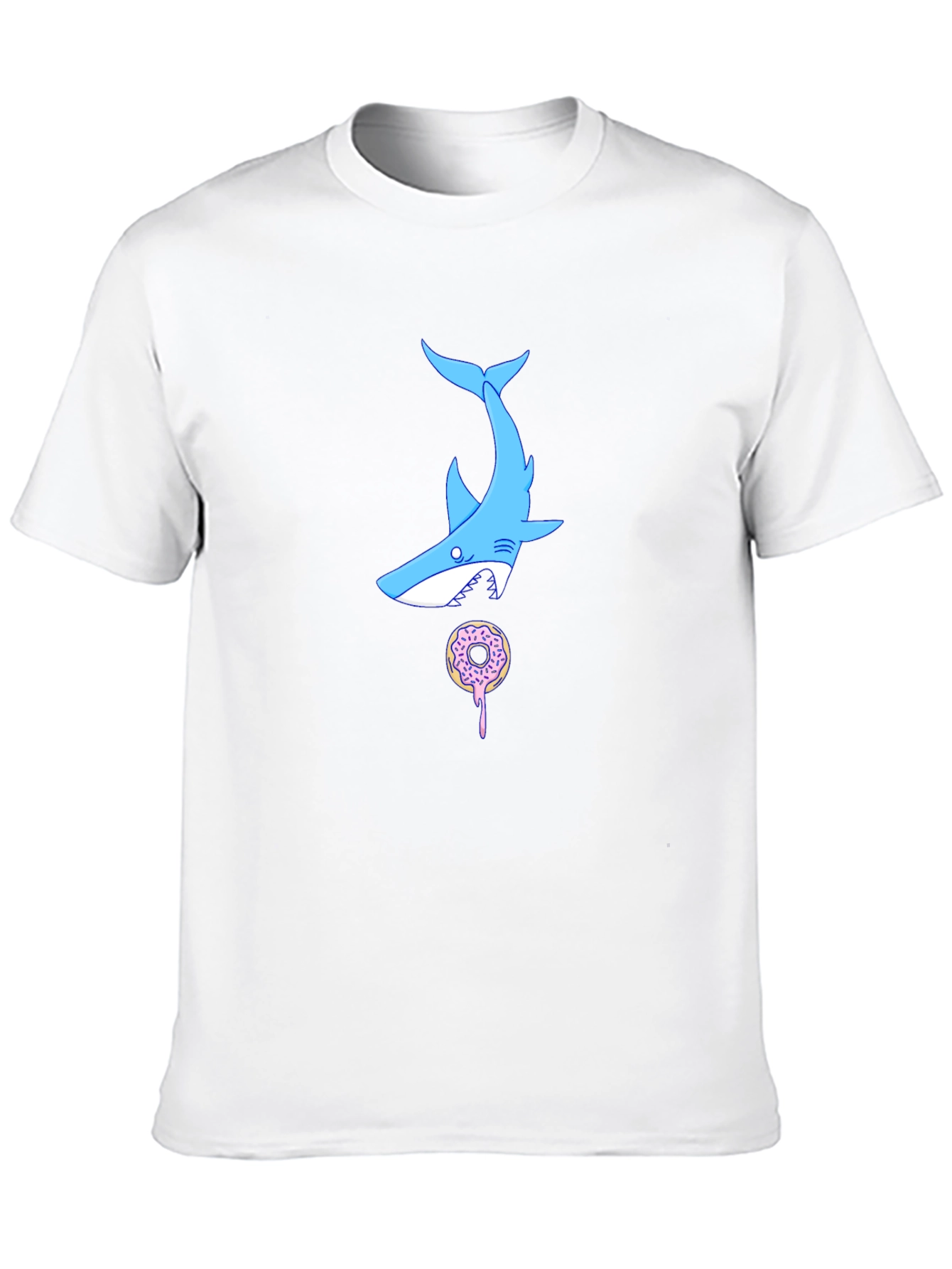 Shark Donut T-Shirt - Black Cotton Tee