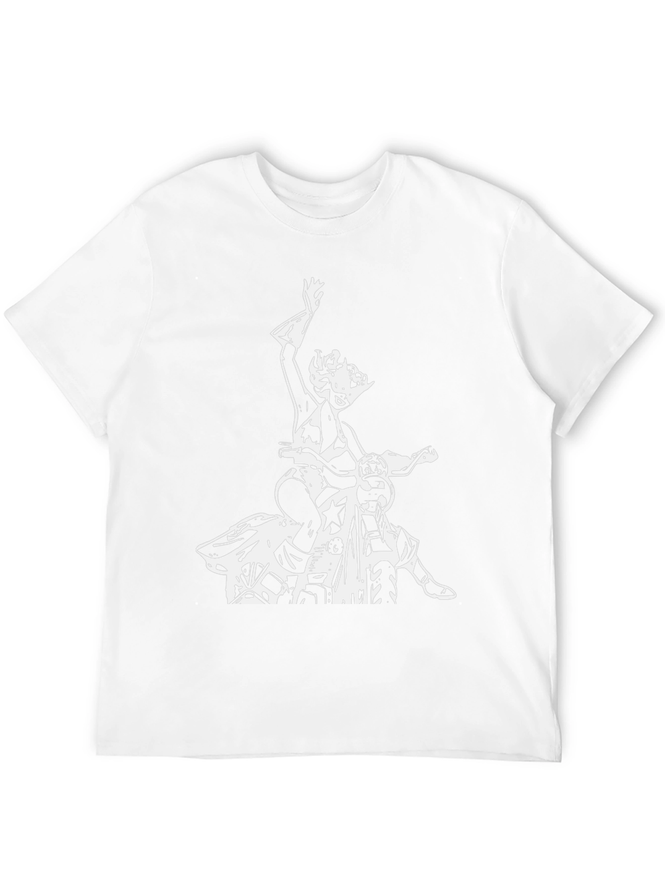 Black T-Shirt with Biker Girl Graphic