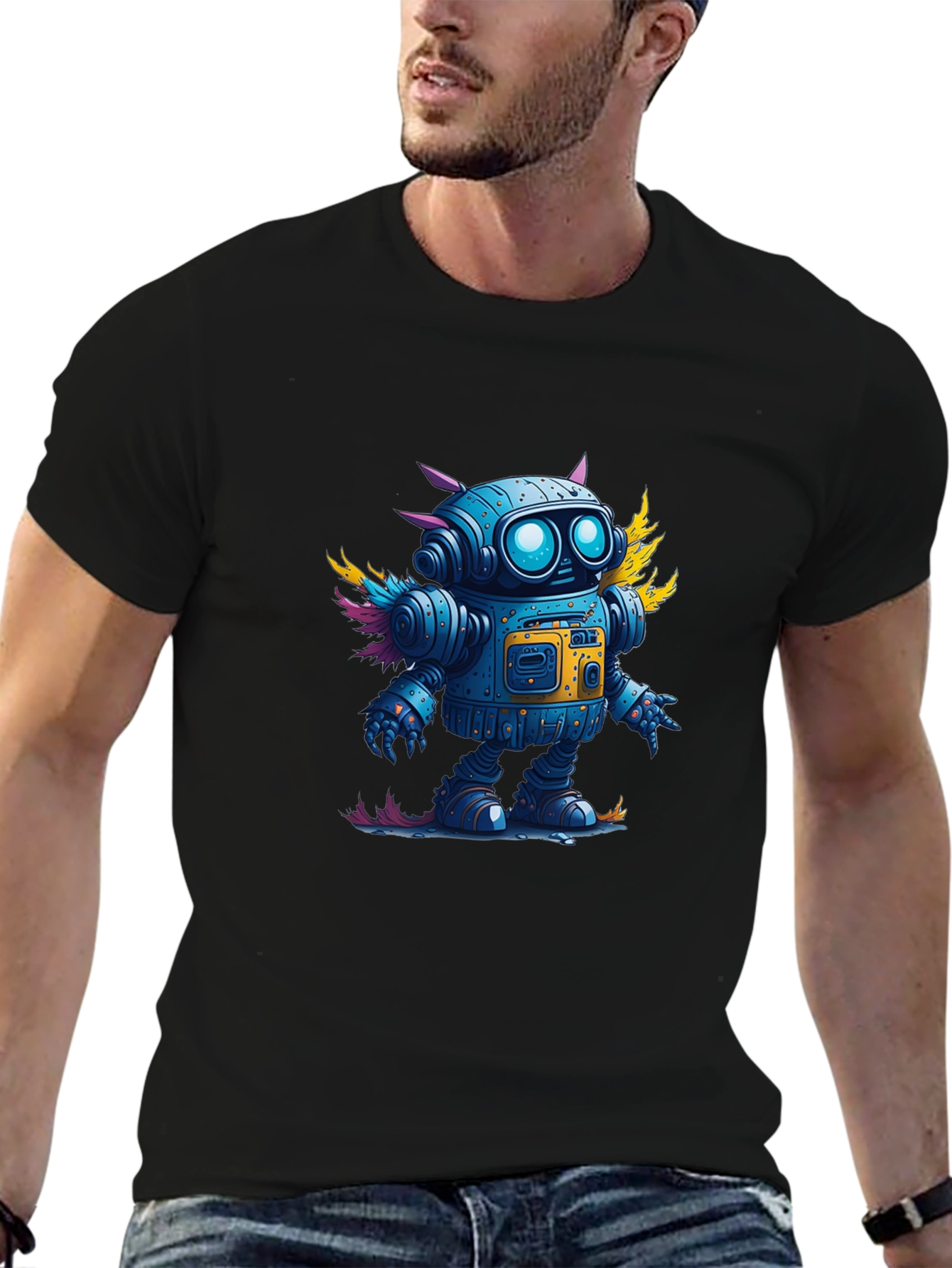 Robot Graphic Tee - Cool & Unique Design