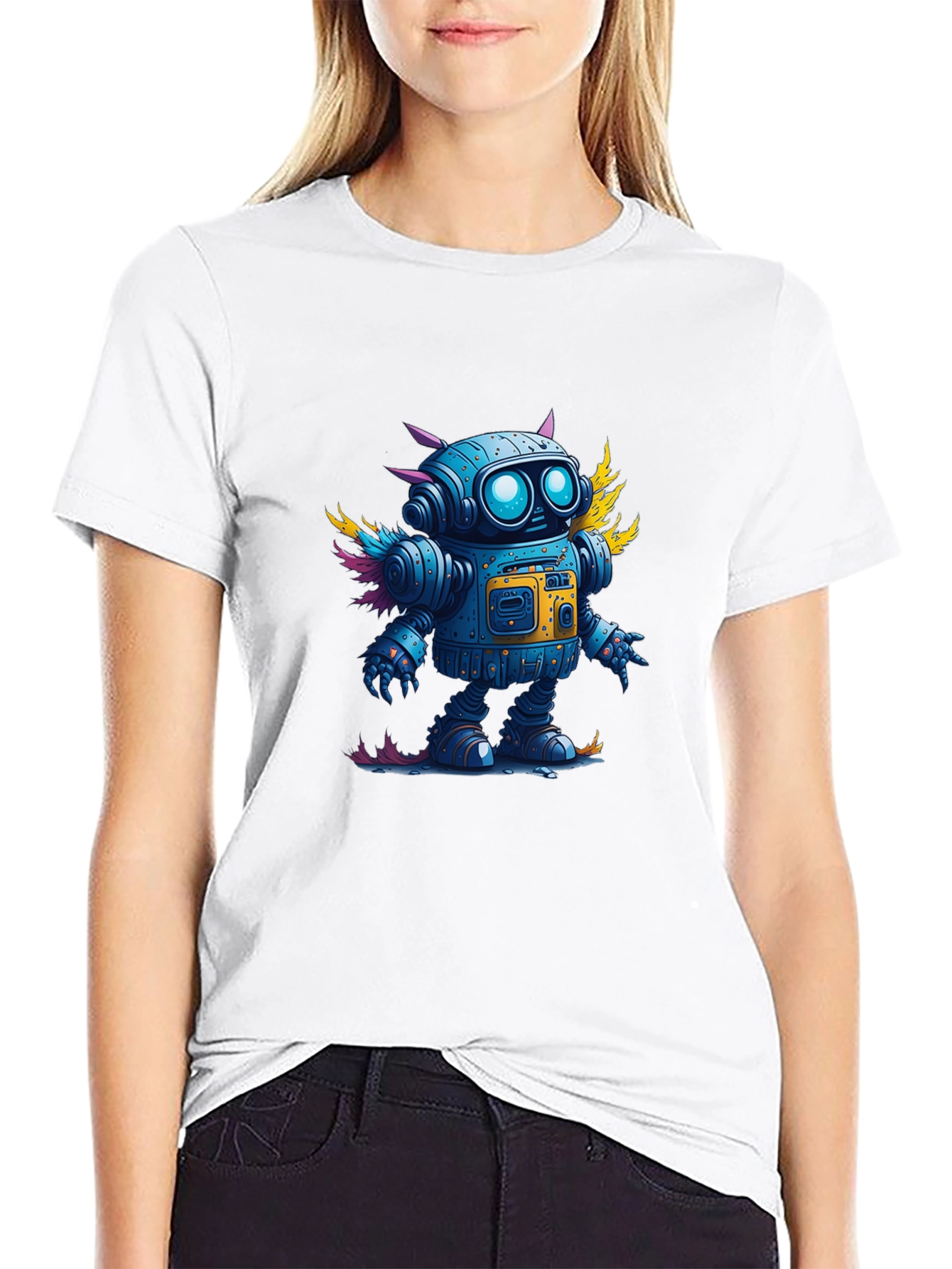 Robot Graphic Tee - Cool & Unique Design