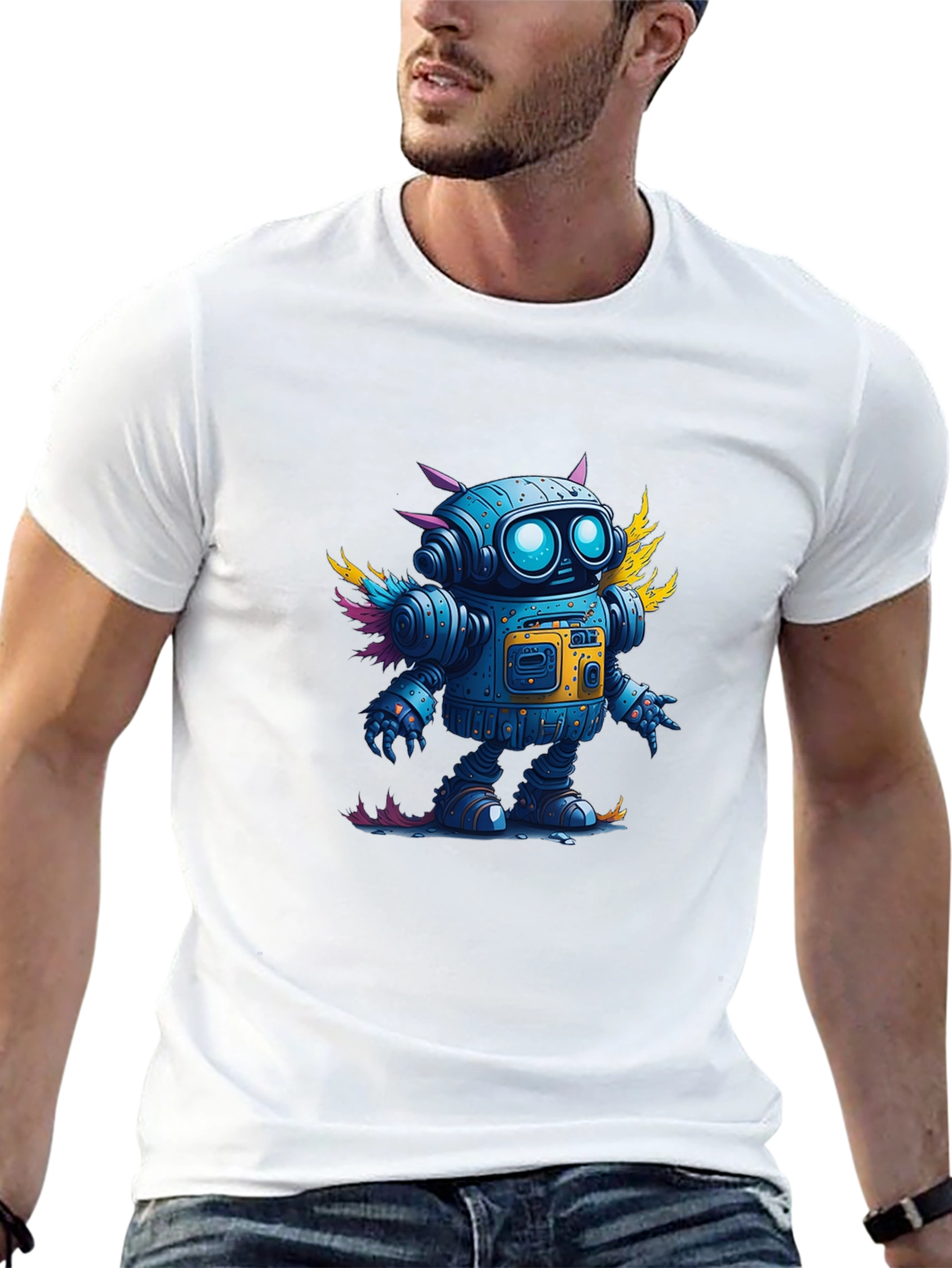 Robot Graphic Tee - Cool & Unique Design