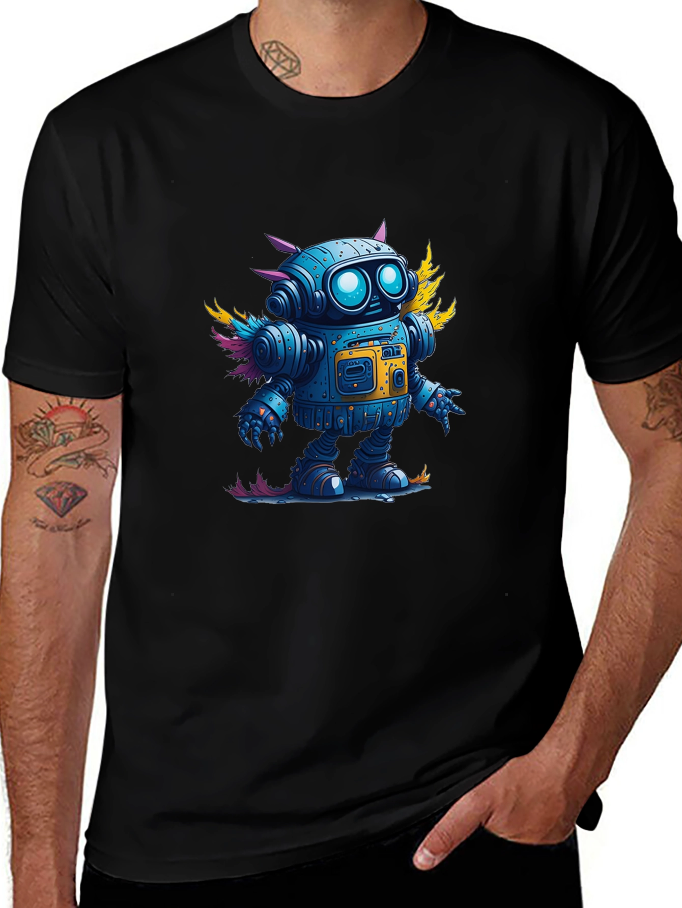 Robot Graphic Tee - Cool & Unique Design