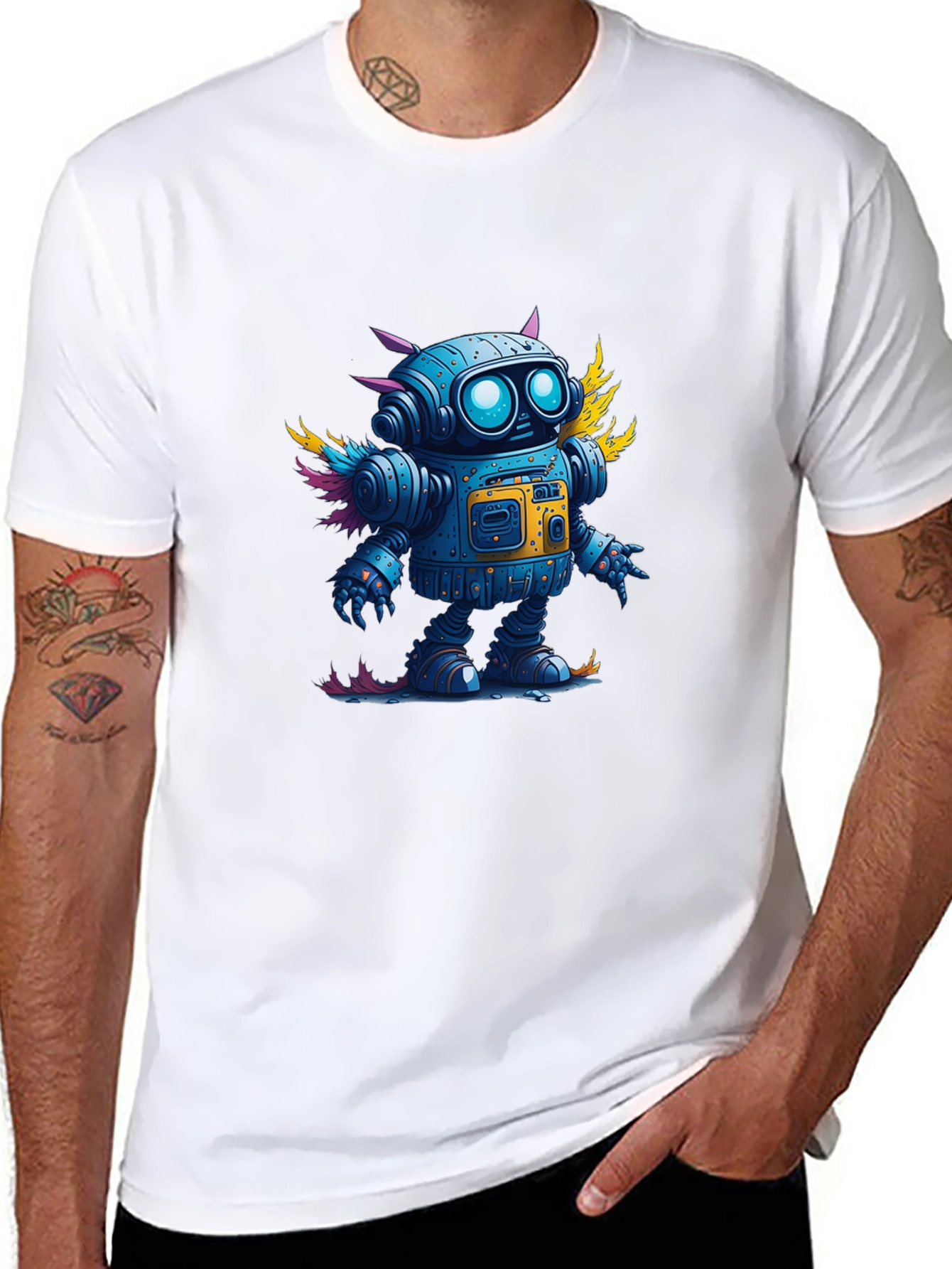 Robot Graphic Tee - Cool & Unique Design