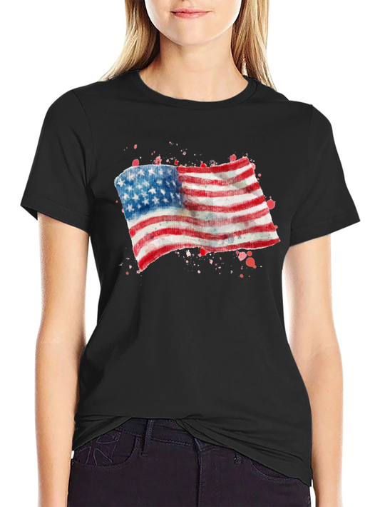 USA Flag Graphic Tee - Patriotic T-Shirt
