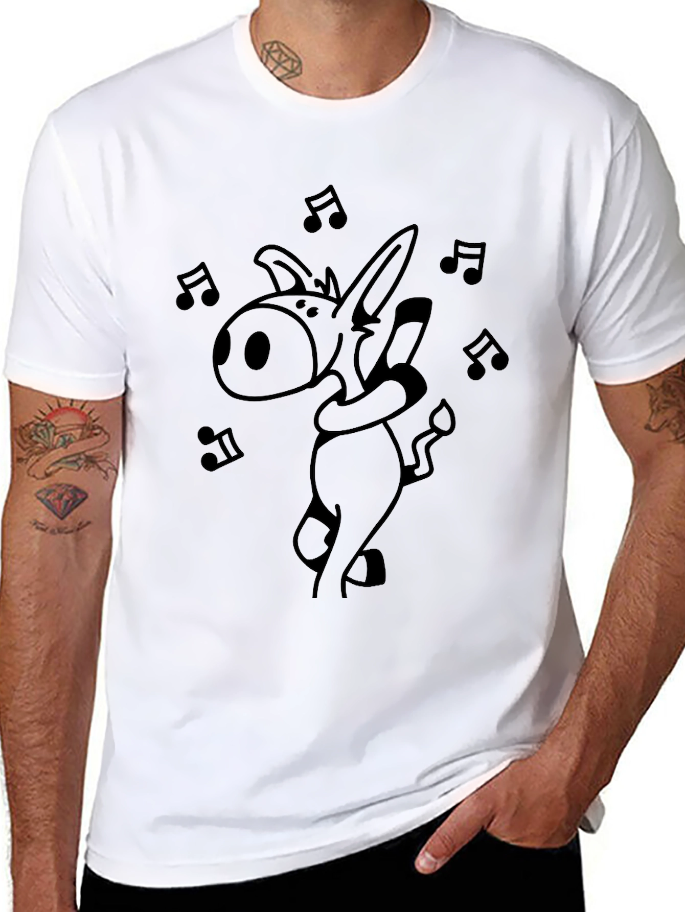 Dancing Donkey T-Shirt - Funny Cartoon Music Tee