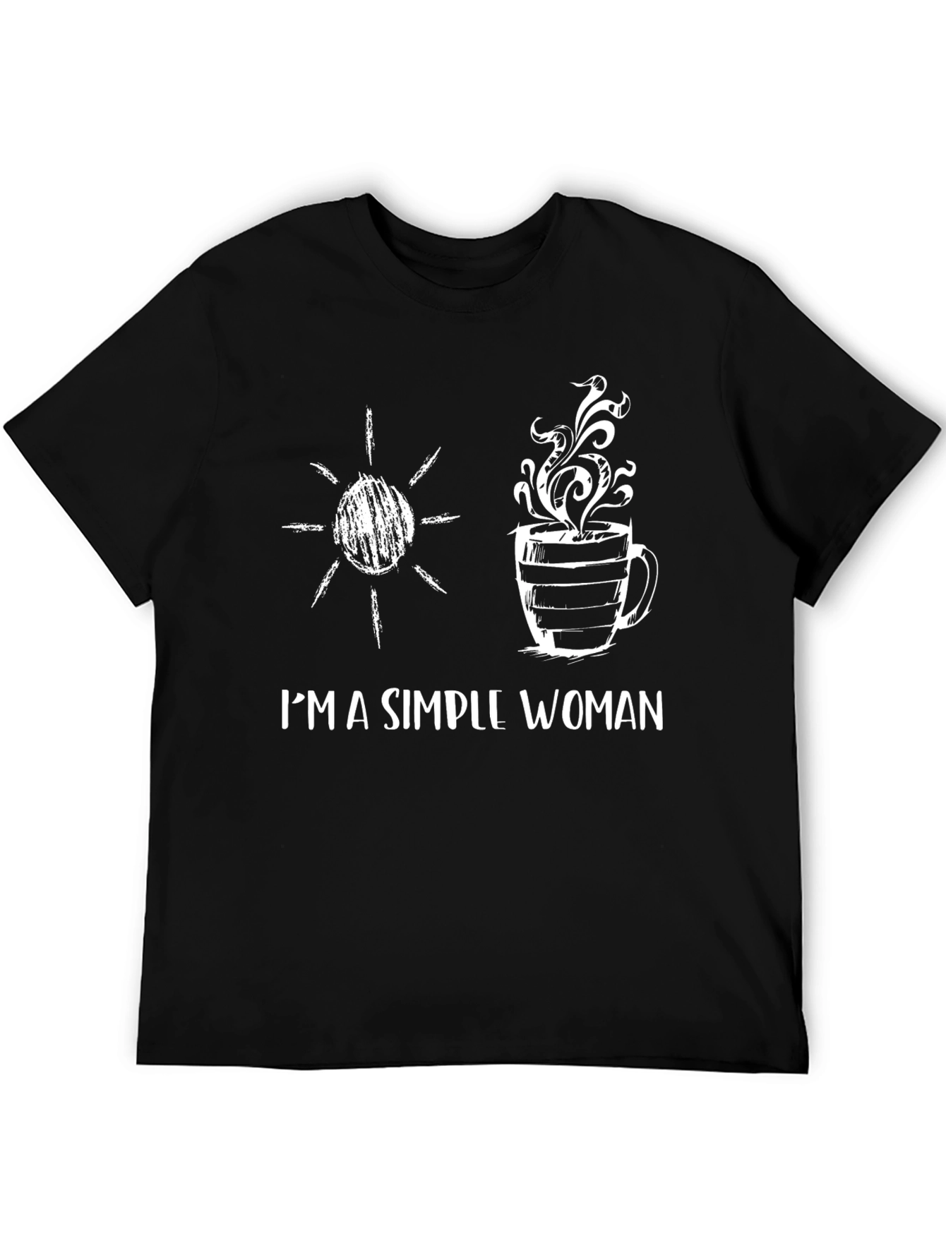 Simple Woman T-Shirt: Sun & Coffee