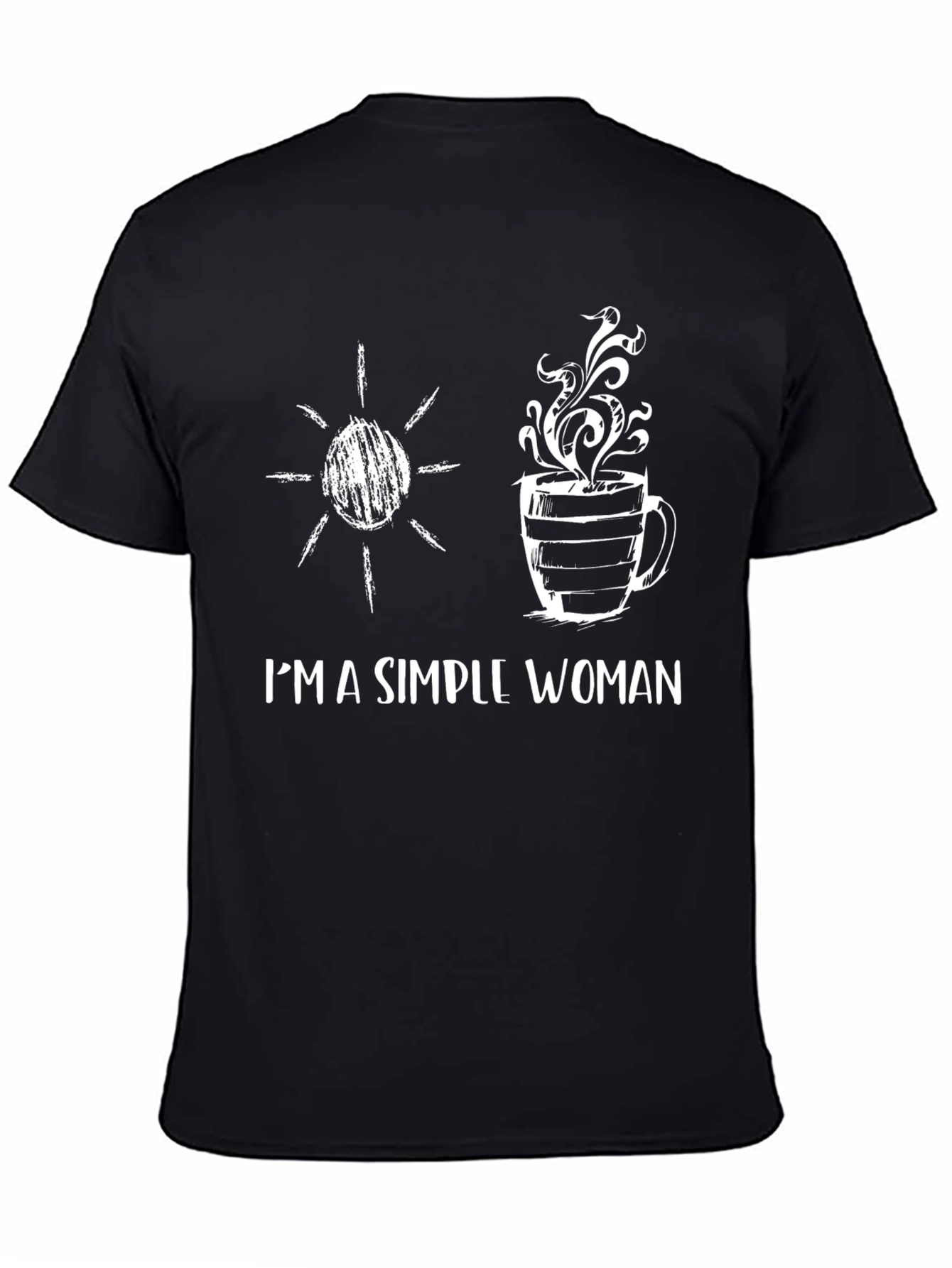 Simple Woman T-Shirt: Sun & Coffee