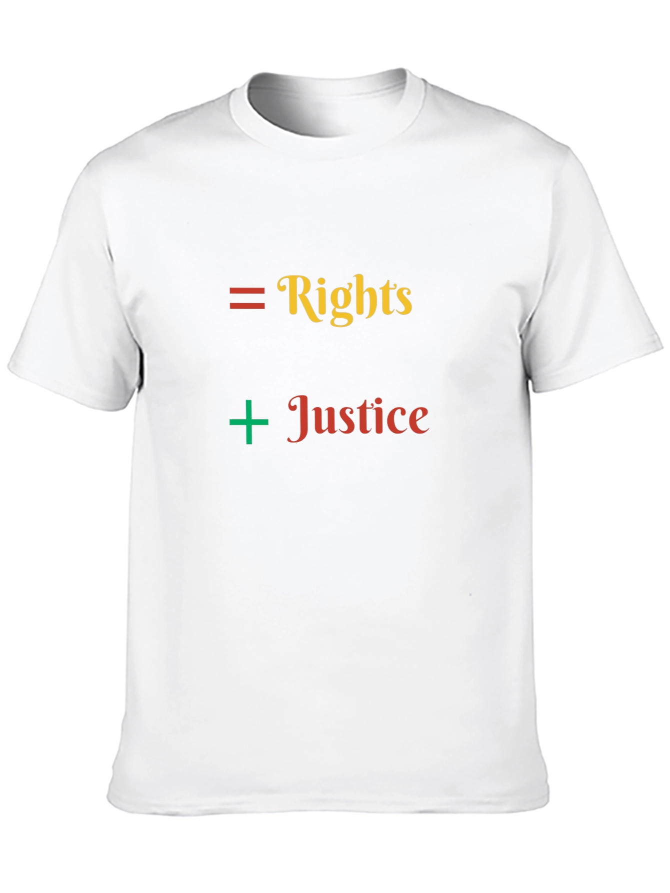 Rights Plus Justice Black Graphic Tee
