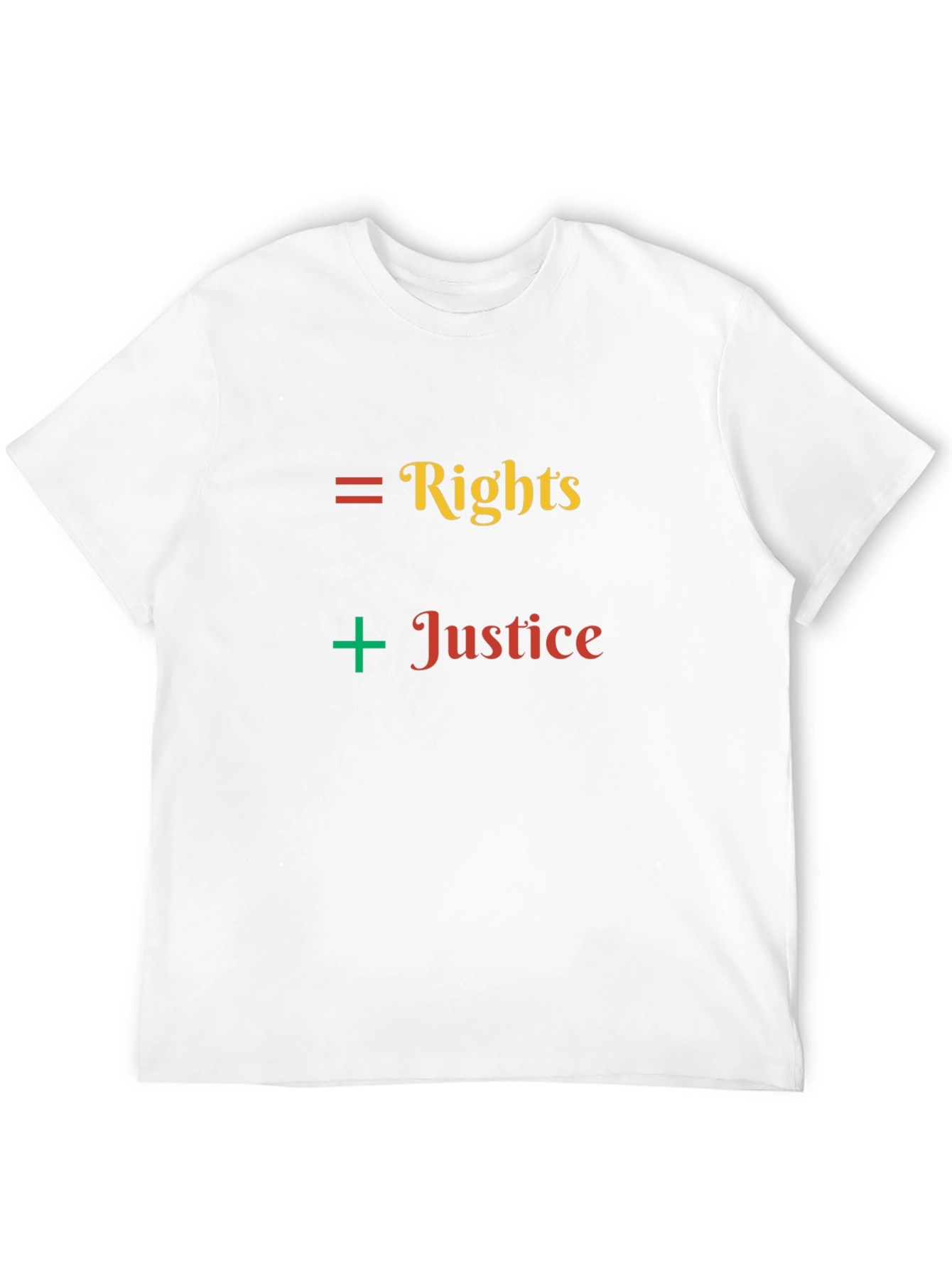 Rights Plus Justice Black Graphic Tee