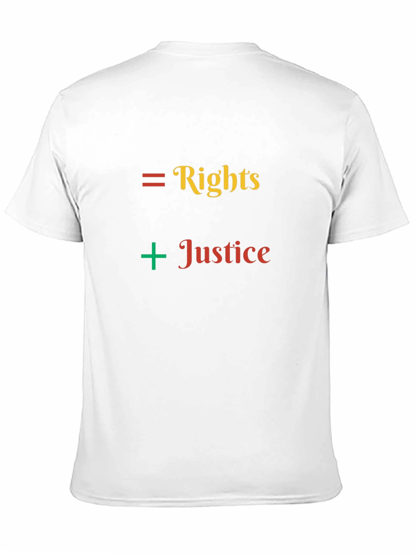 Rights Plus Justice Black Graphic Tee