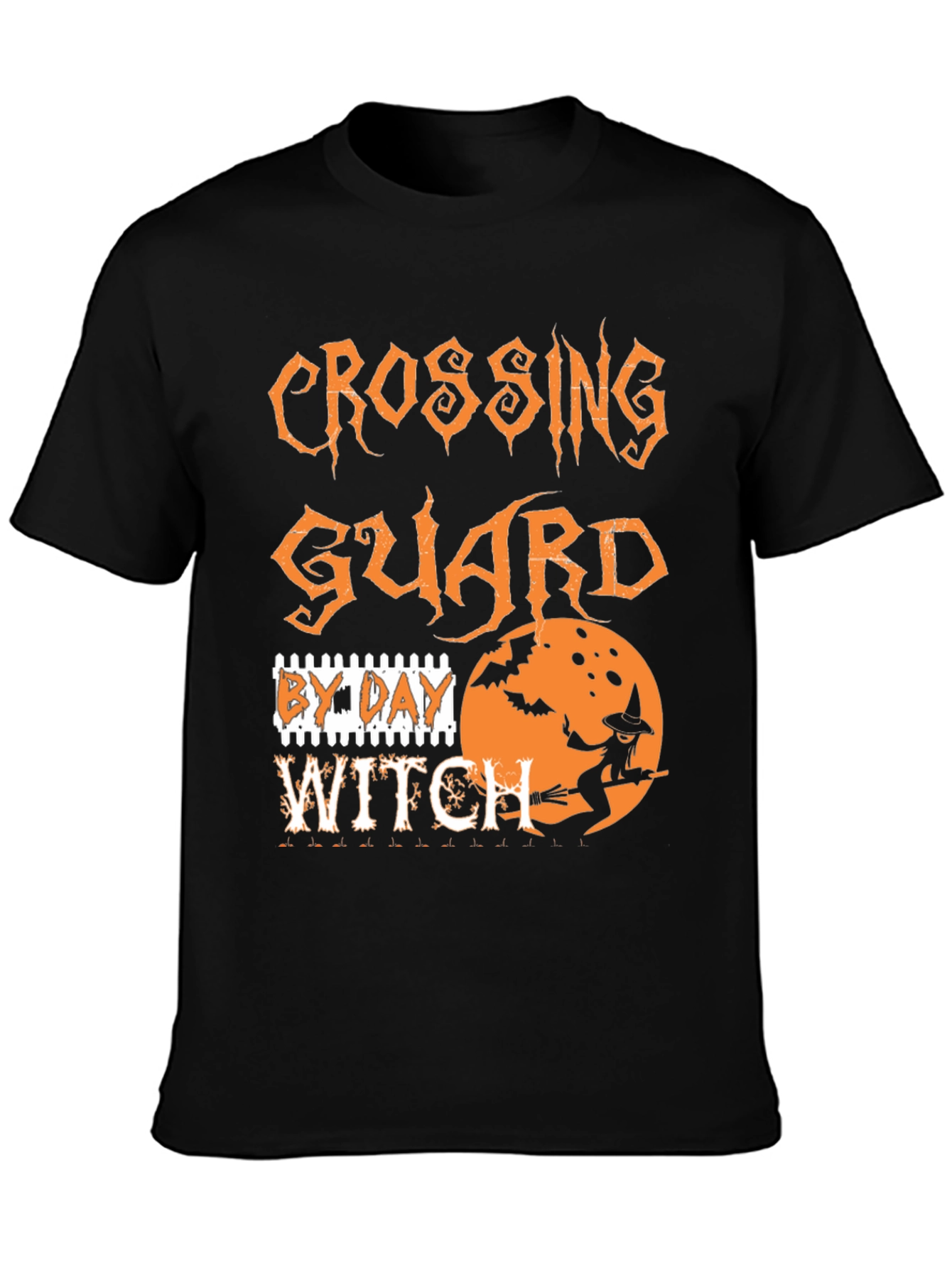 Halloween Crossing Guard Witch Graphic Tee