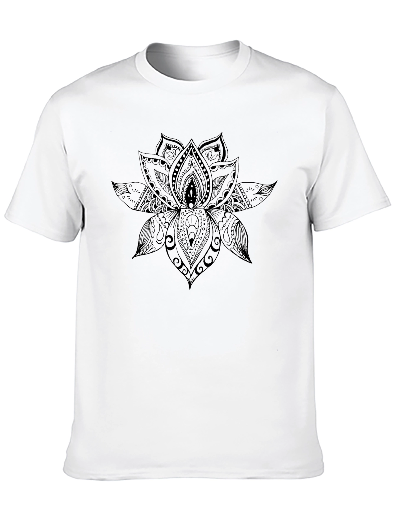 Black Lotus Flower Graphic Tee