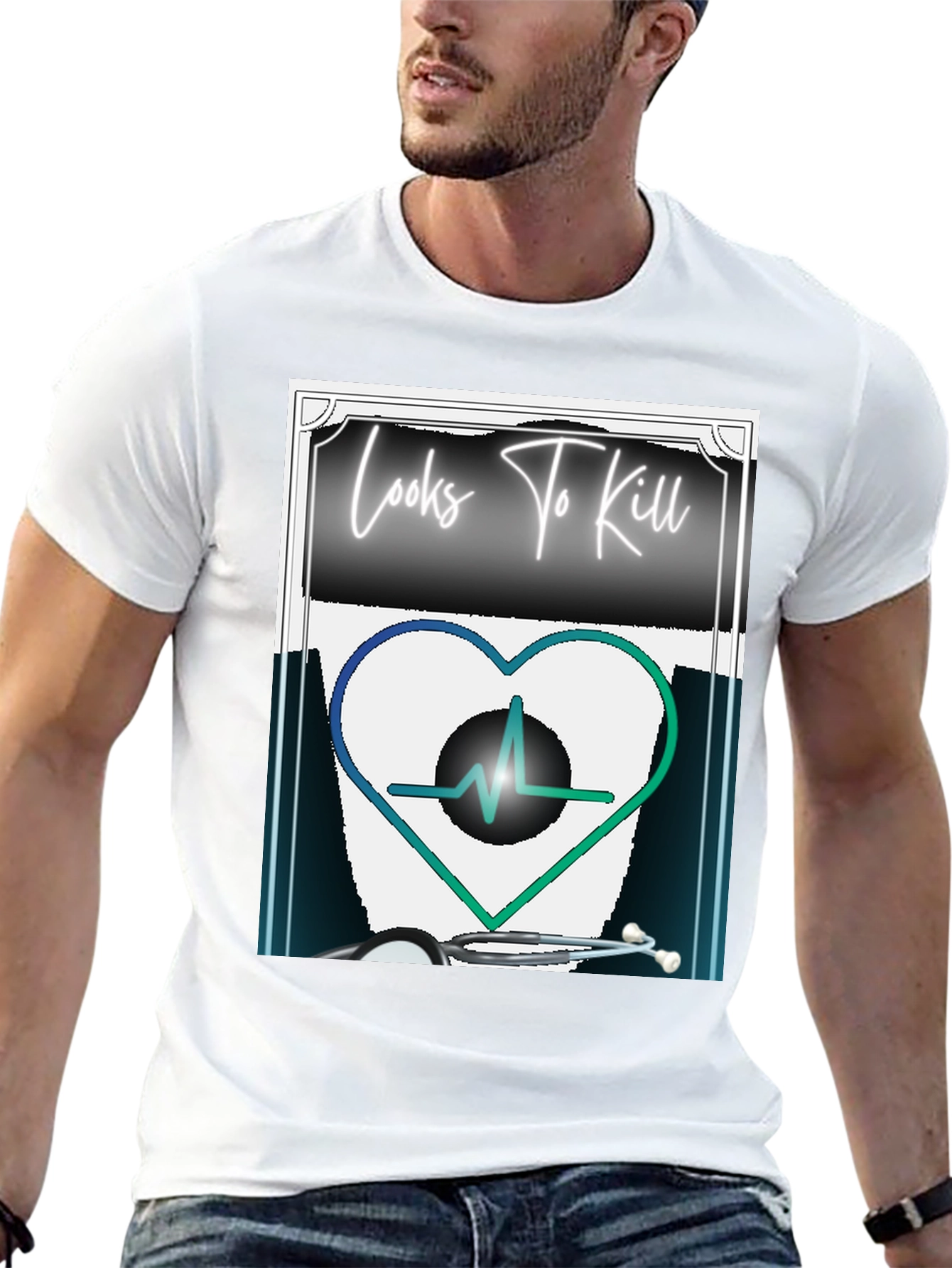 Looks To Kill Heartbeat T-Shirt - Medical Humor