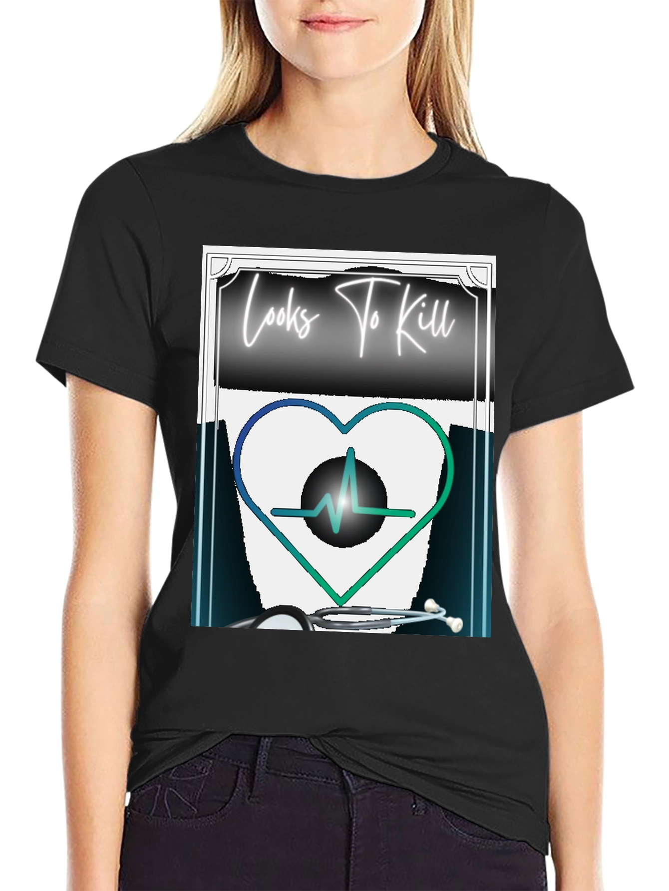 Looks To Kill Heartbeat T-Shirt - Medical Humor