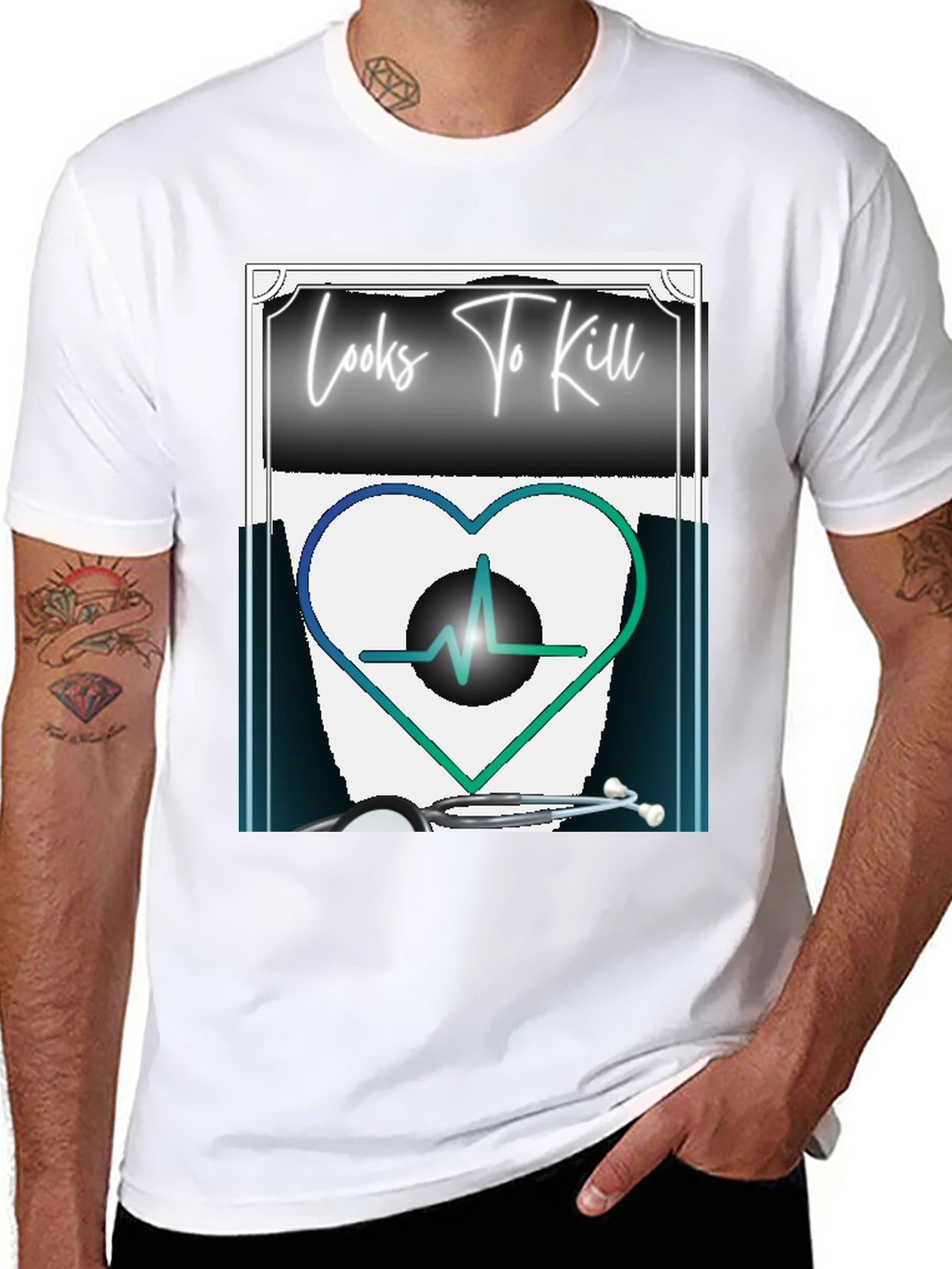 Looks To Kill Heartbeat T-Shirt - Medical Humor