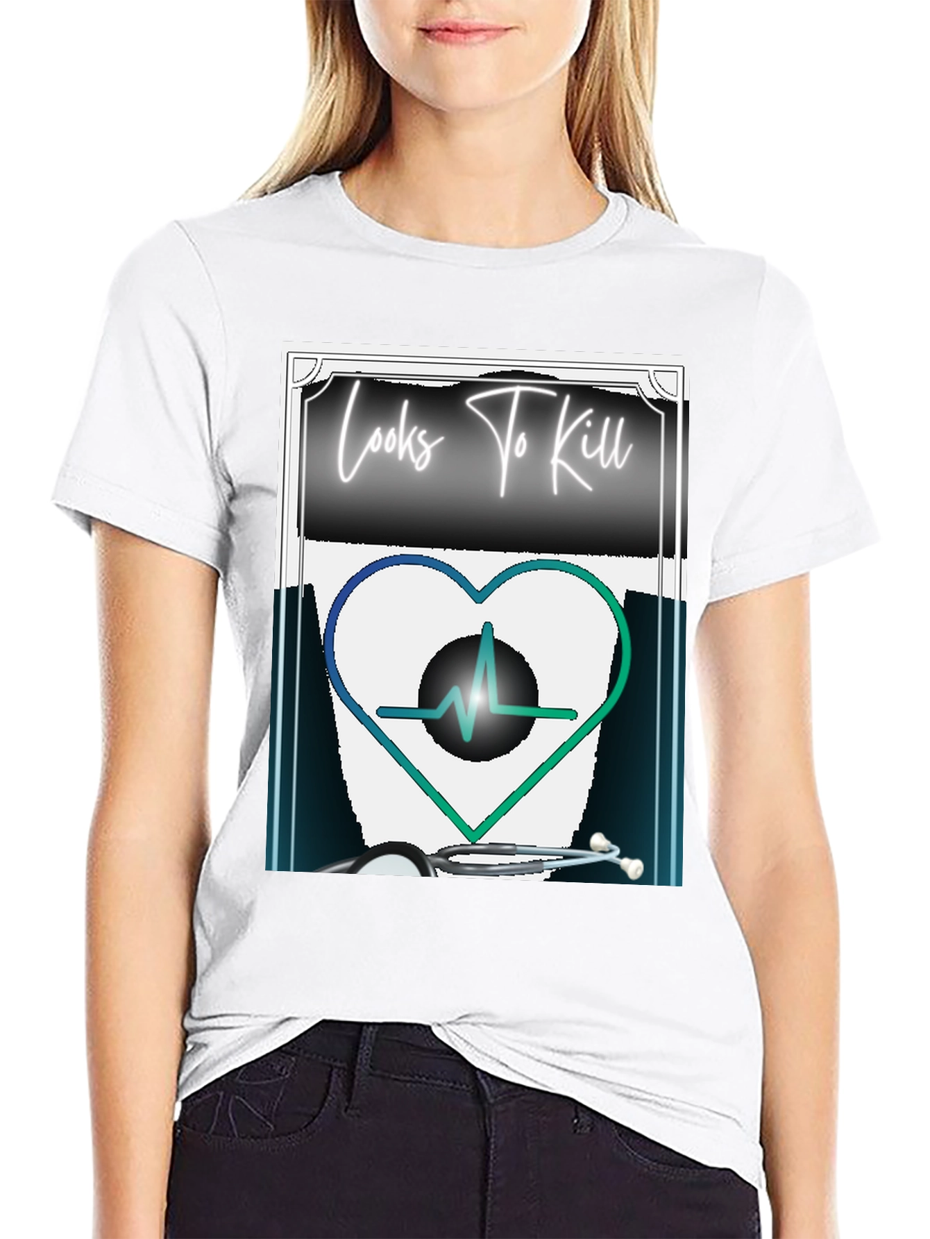 Looks To Kill Heartbeat T-Shirt - Medical Humor