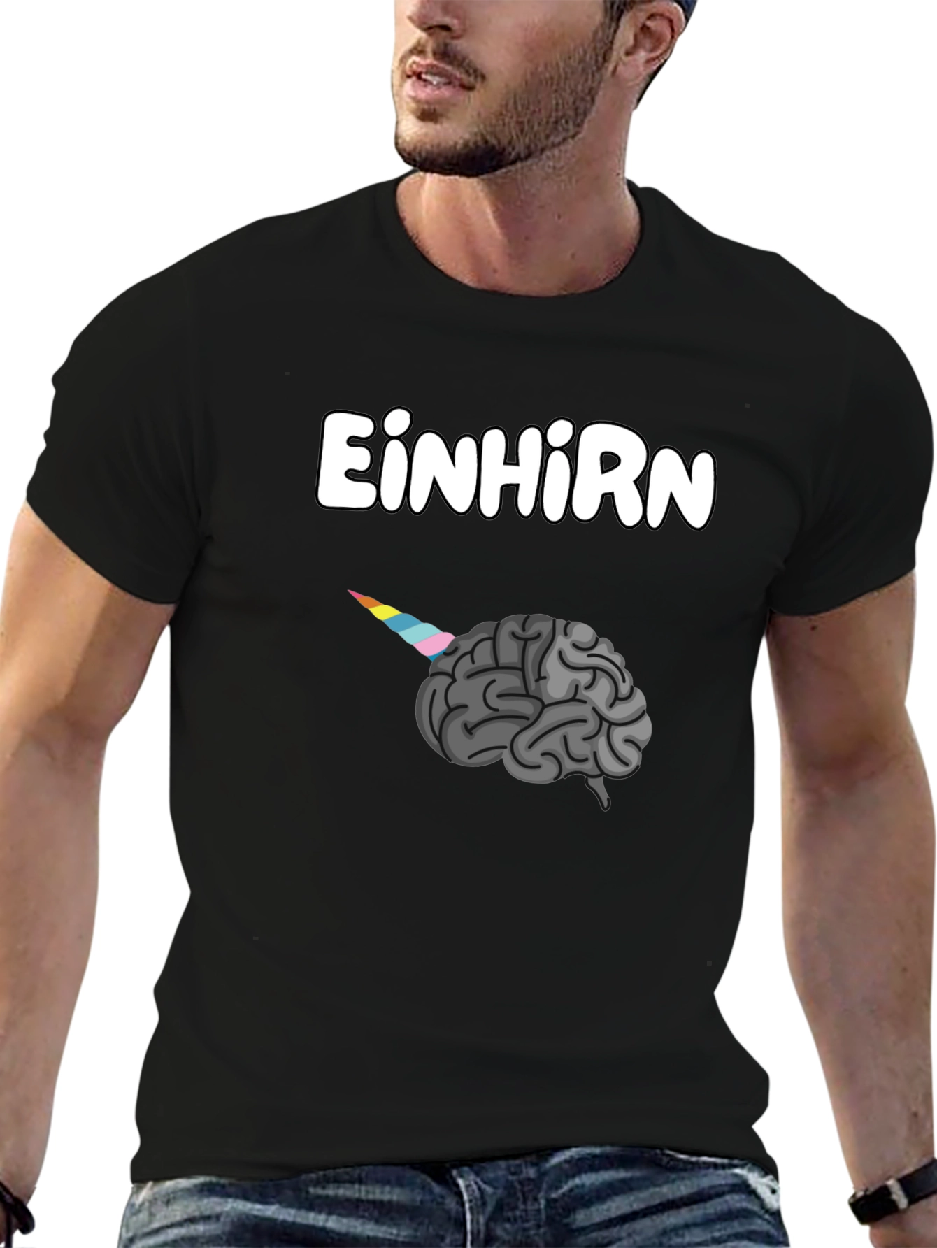 Einhorn Brain Graphic T-Shirt - Unisex