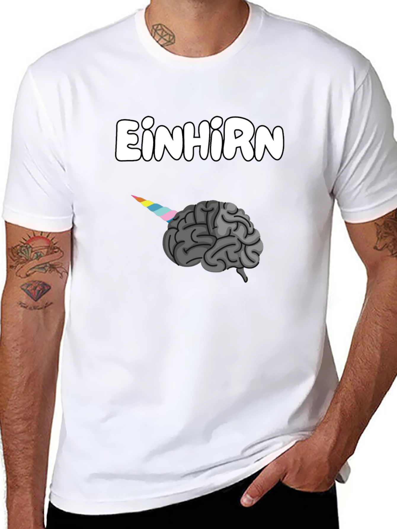 Einhorn Brain Graphic T-Shirt - Unisex