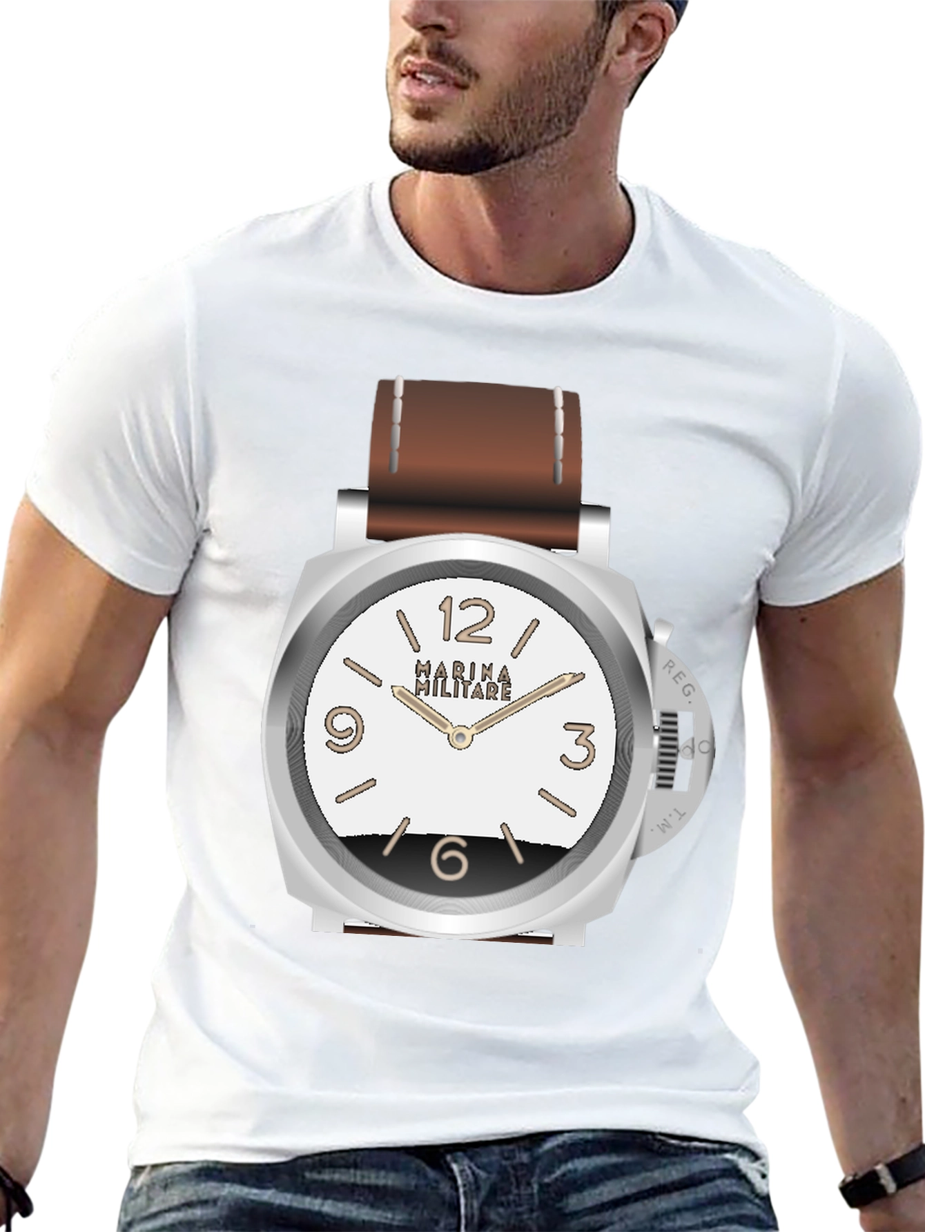 Statement Watch Graphic T-Shirt - Black Casual Tee