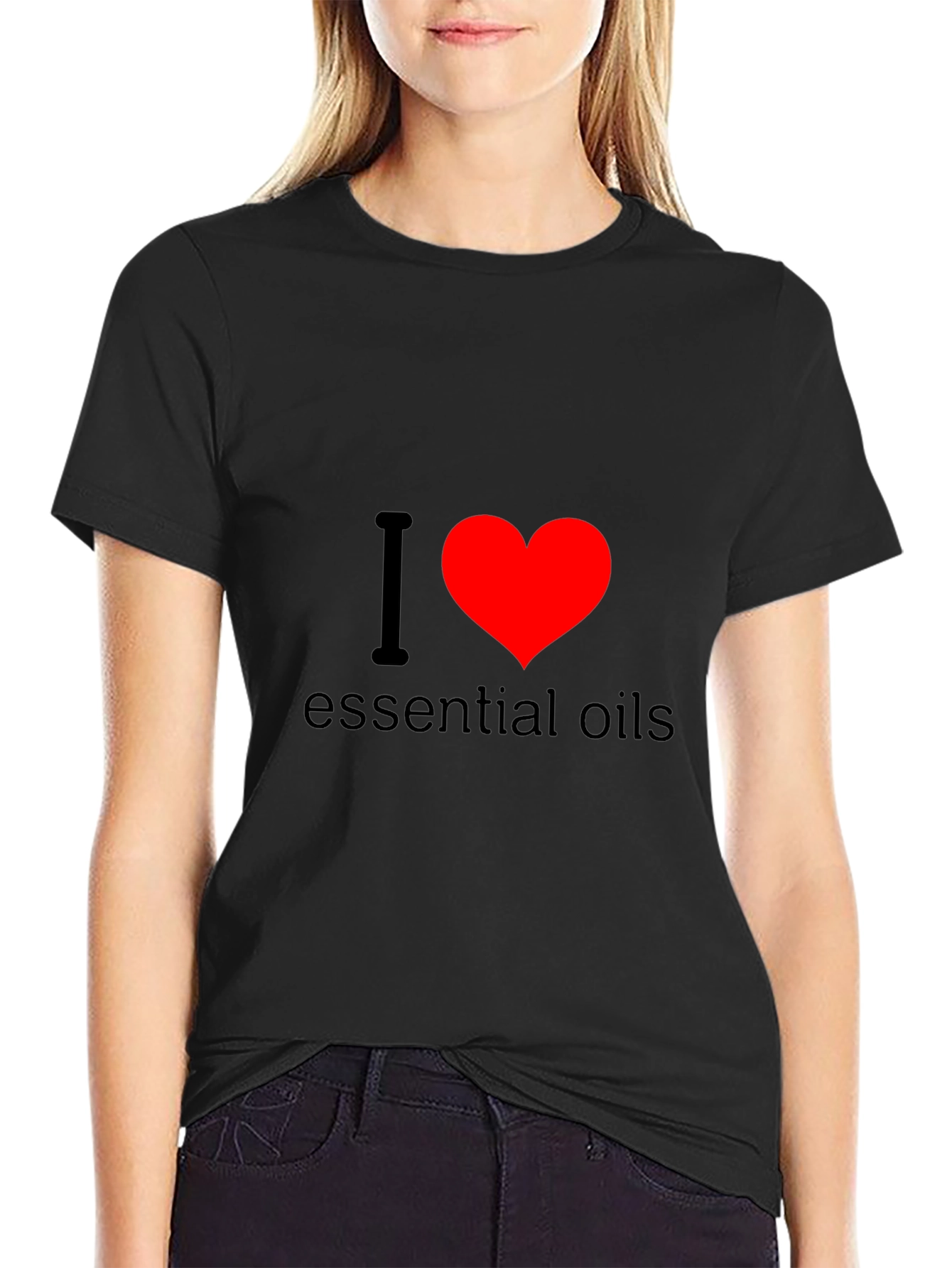 I Love Essential Oils Black T-Shirt