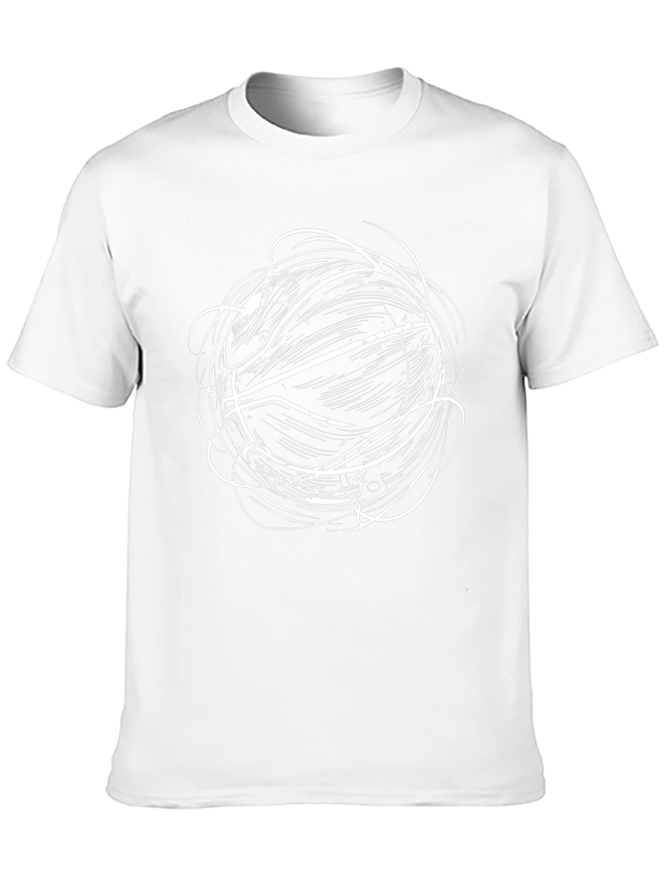 Abstract Basketball Graphic Tee - Black