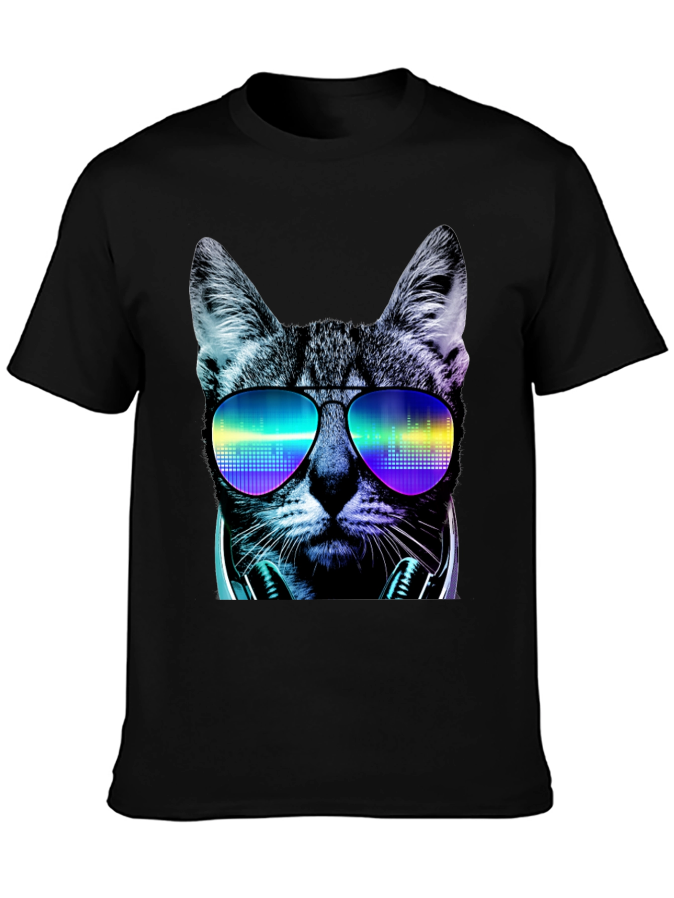 Cool Cat DJ Graphic T-Shirt