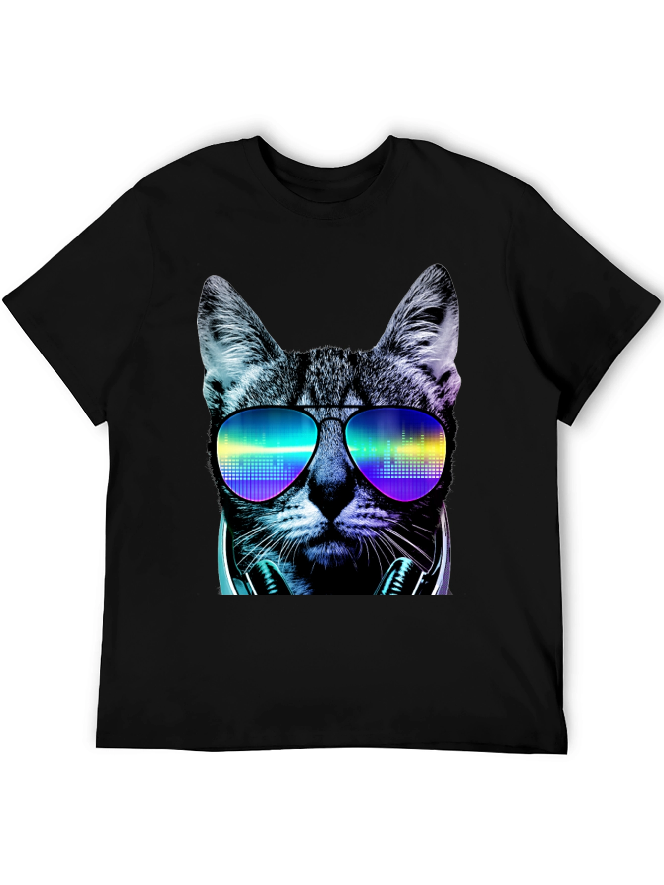 Cool Cat DJ Graphic T-Shirt