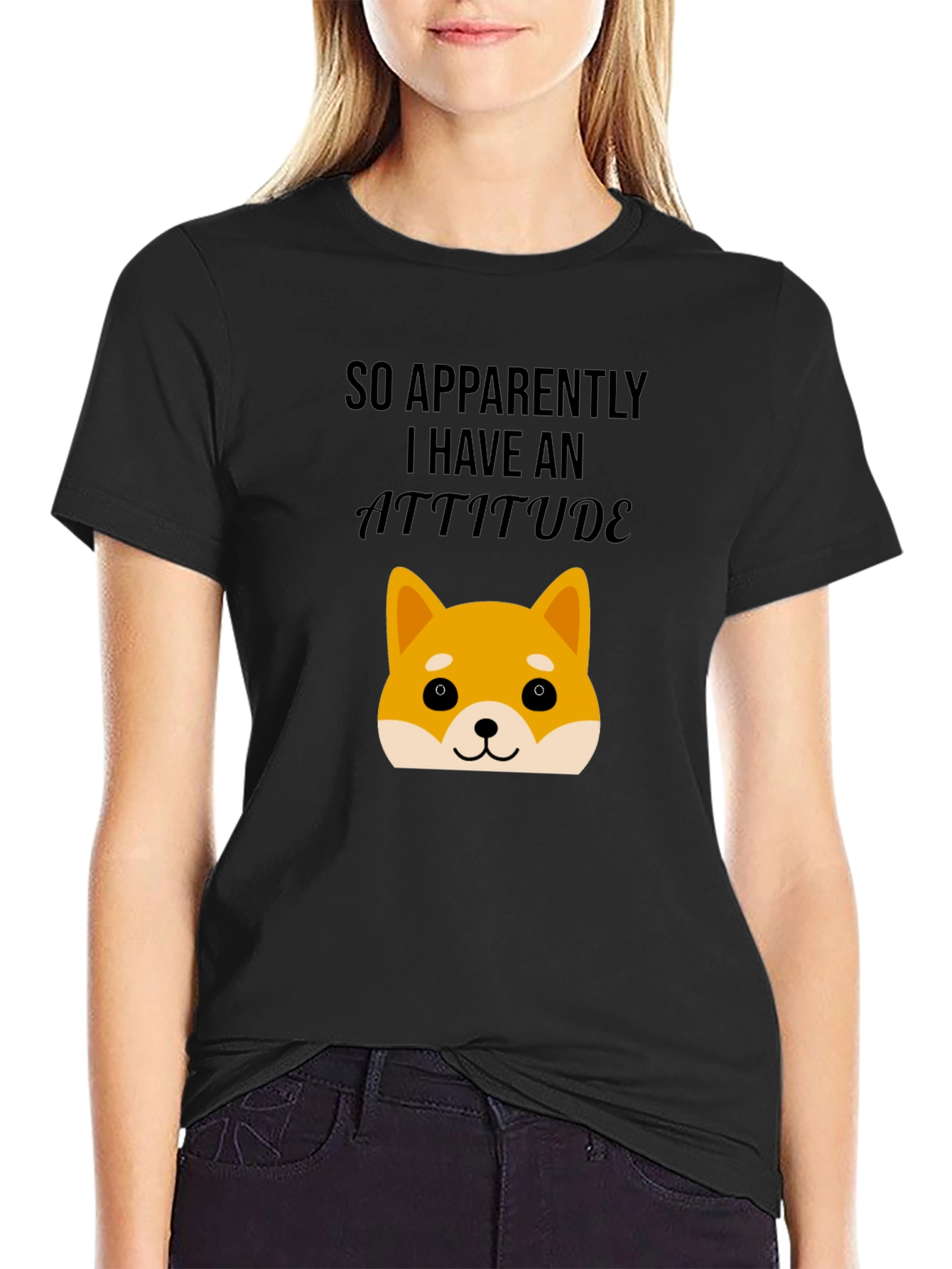 Attitude Dog T-Shirt - Unisex Black Tee