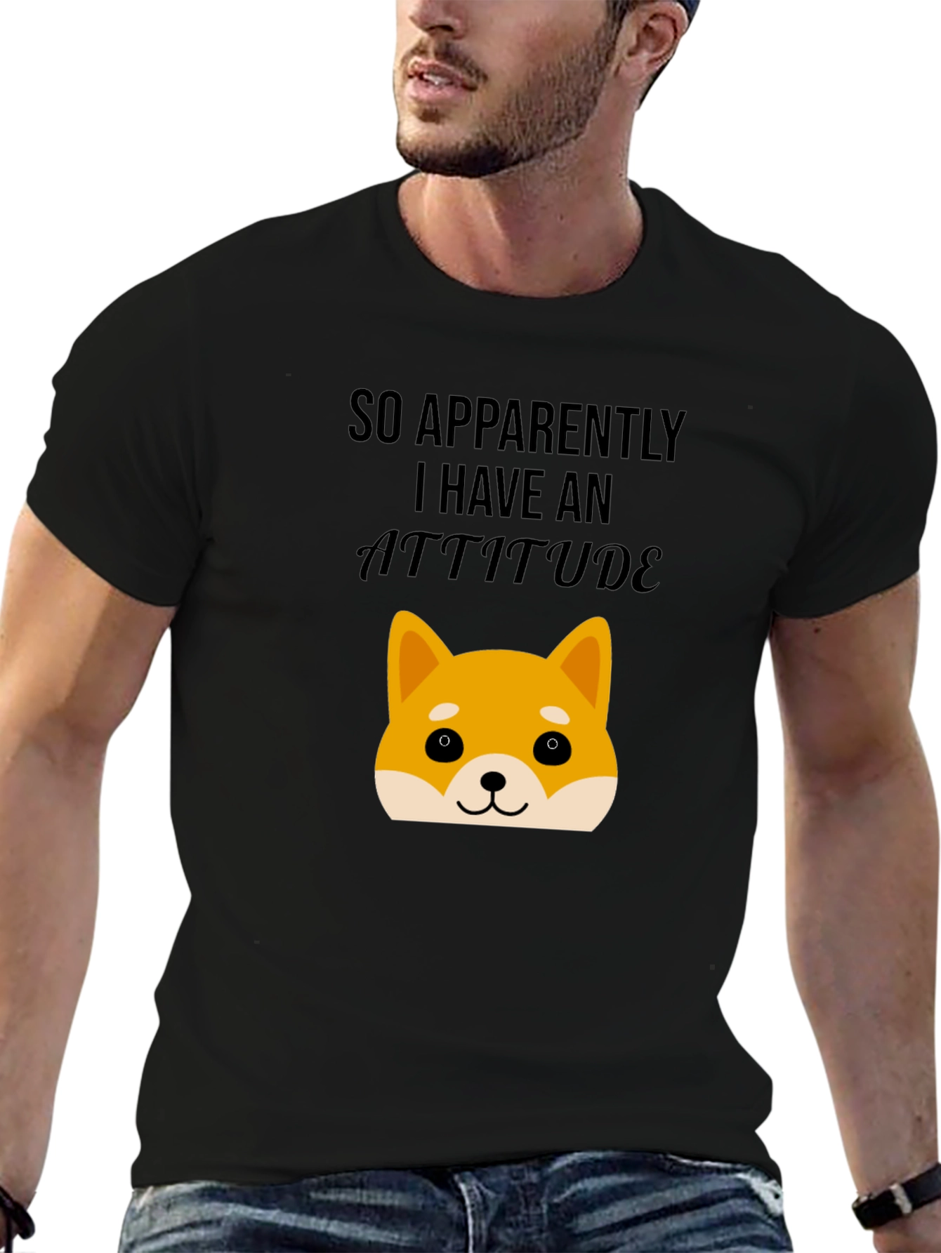 Attitude Dog T-Shirt - Unisex Black Tee