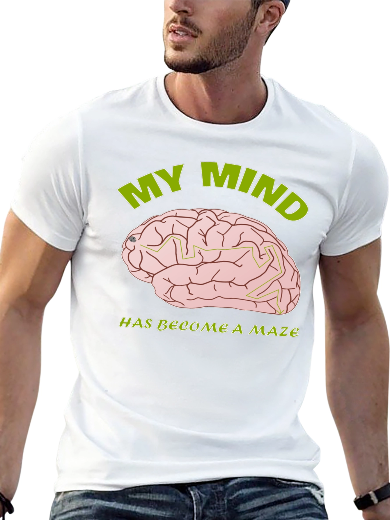 My Mind is a Maze T-Shirt - Brain Design