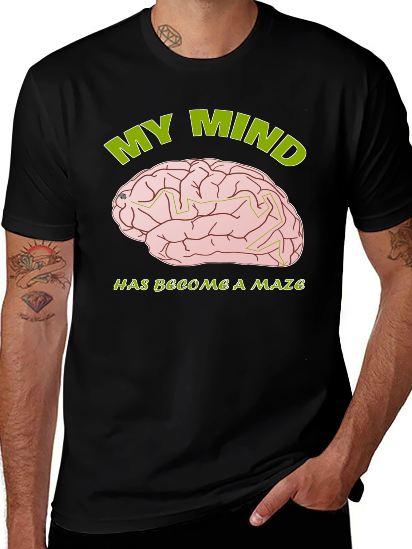 My Mind is a Maze T-Shirt - Brain Design