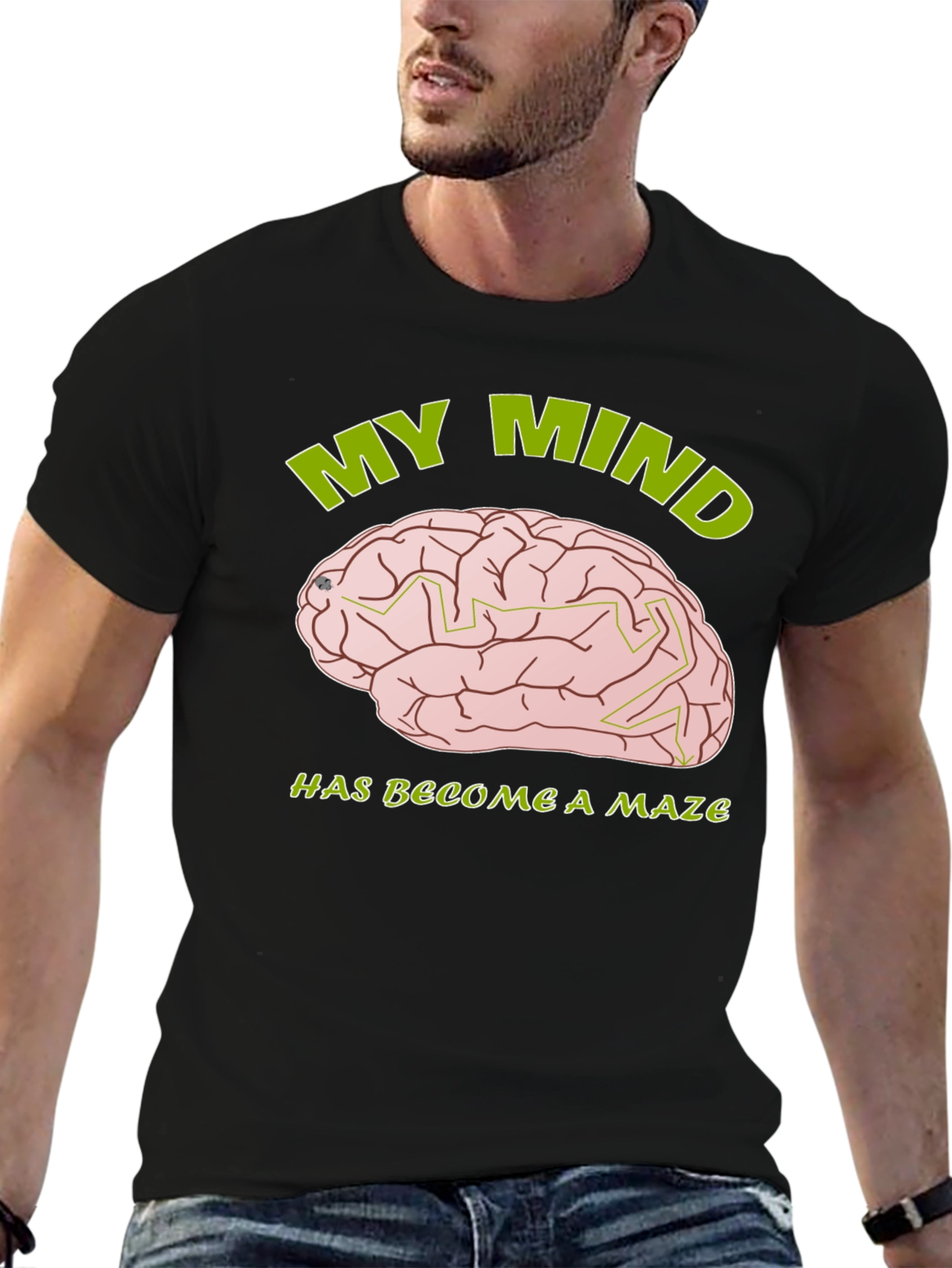 My Mind is a Maze T-Shirt - Brain Design