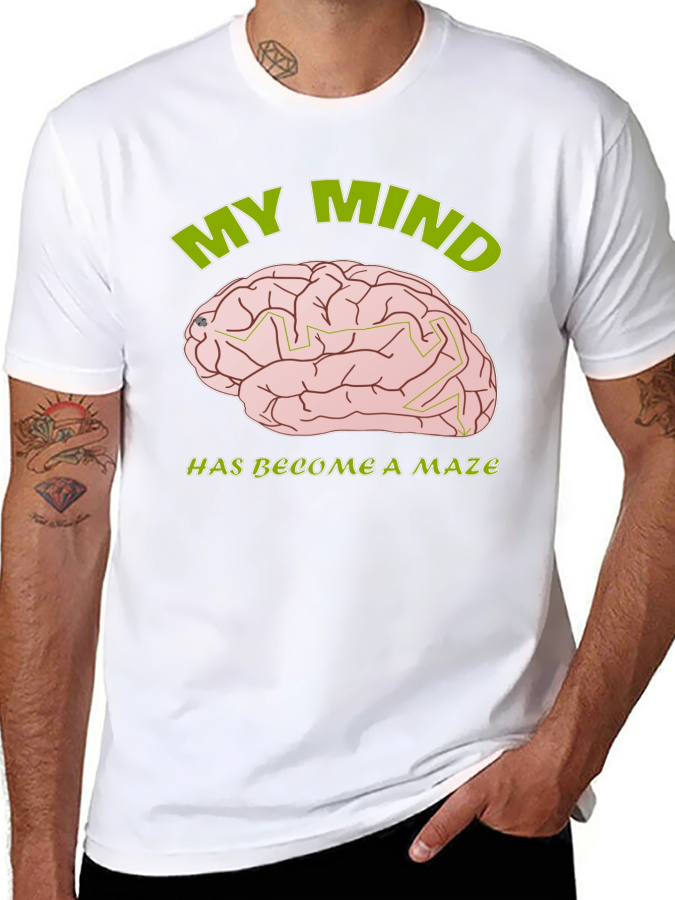 My Mind is a Maze T-Shirt - Brain Design