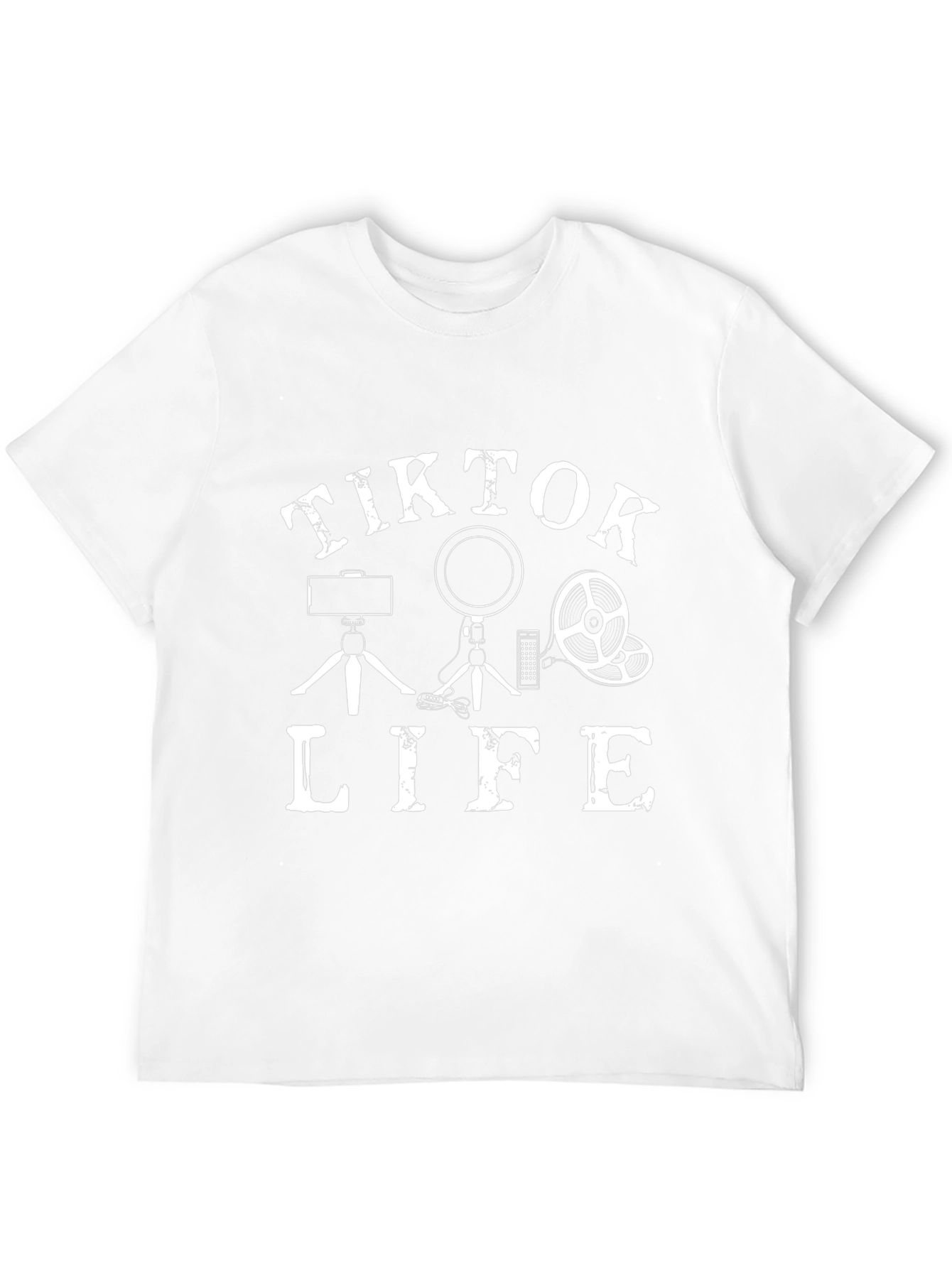 TikTok Life Black Graphic T-Shirt