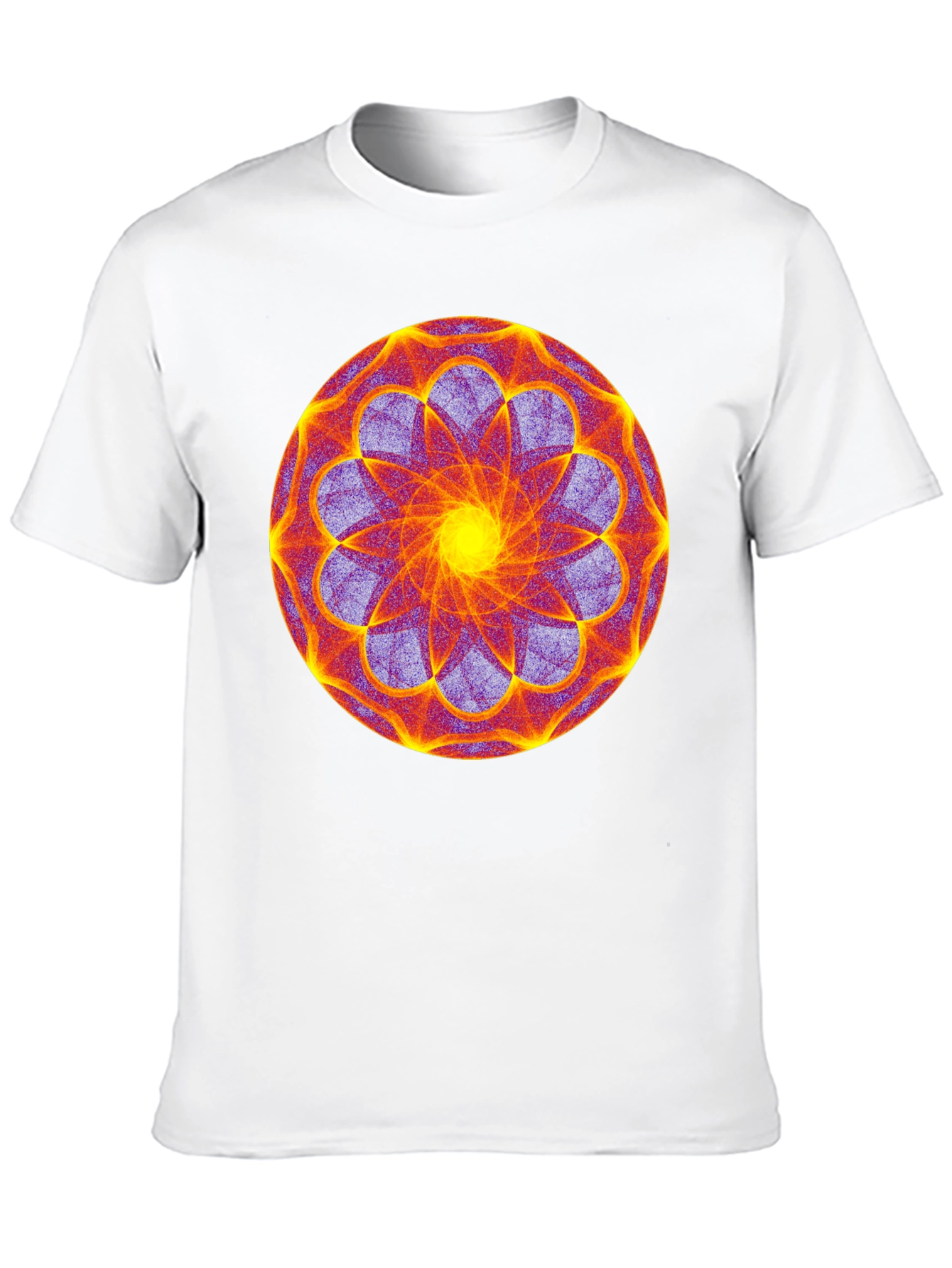 Geometric Mandala Graphic Print Black Tee