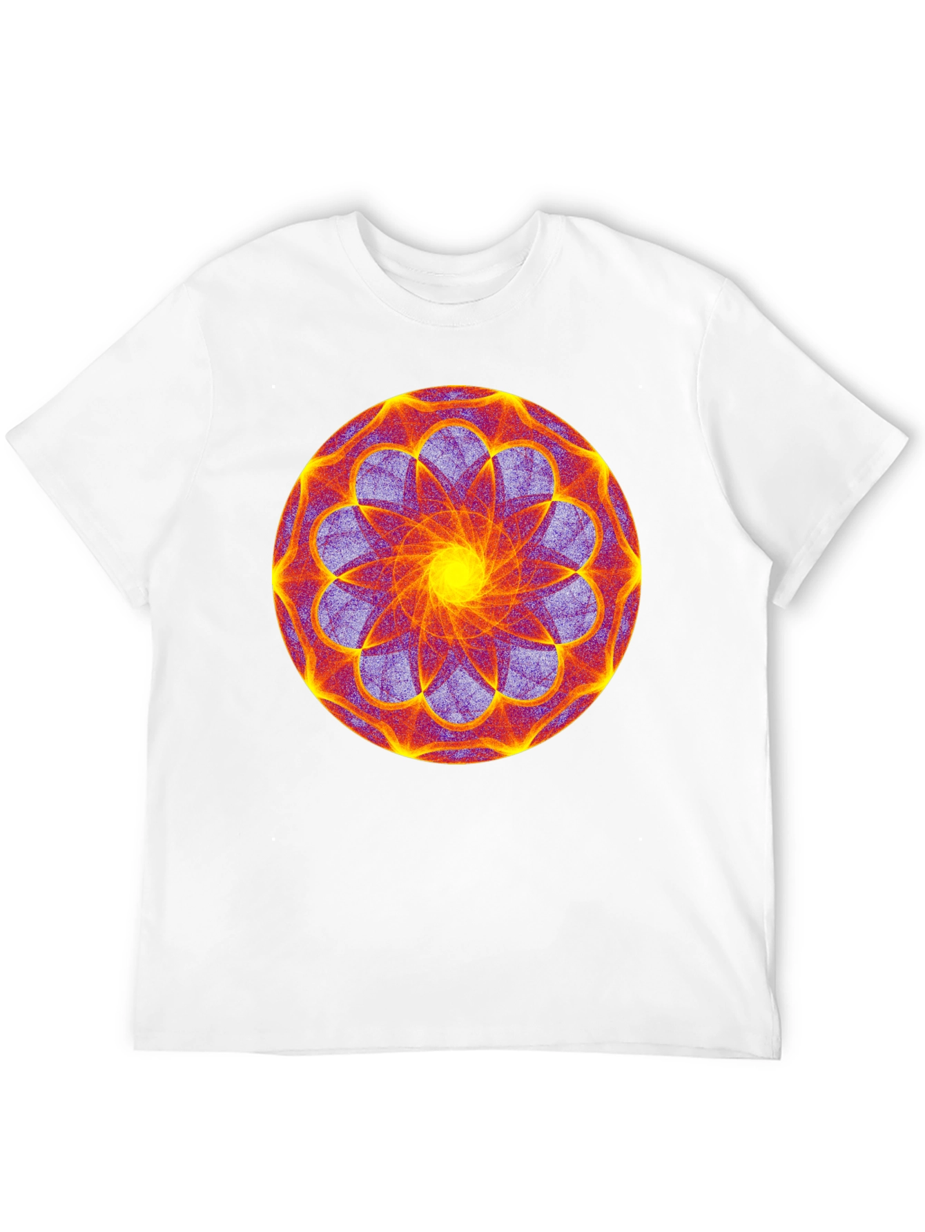 Geometric Mandala Graphic Print Black Tee