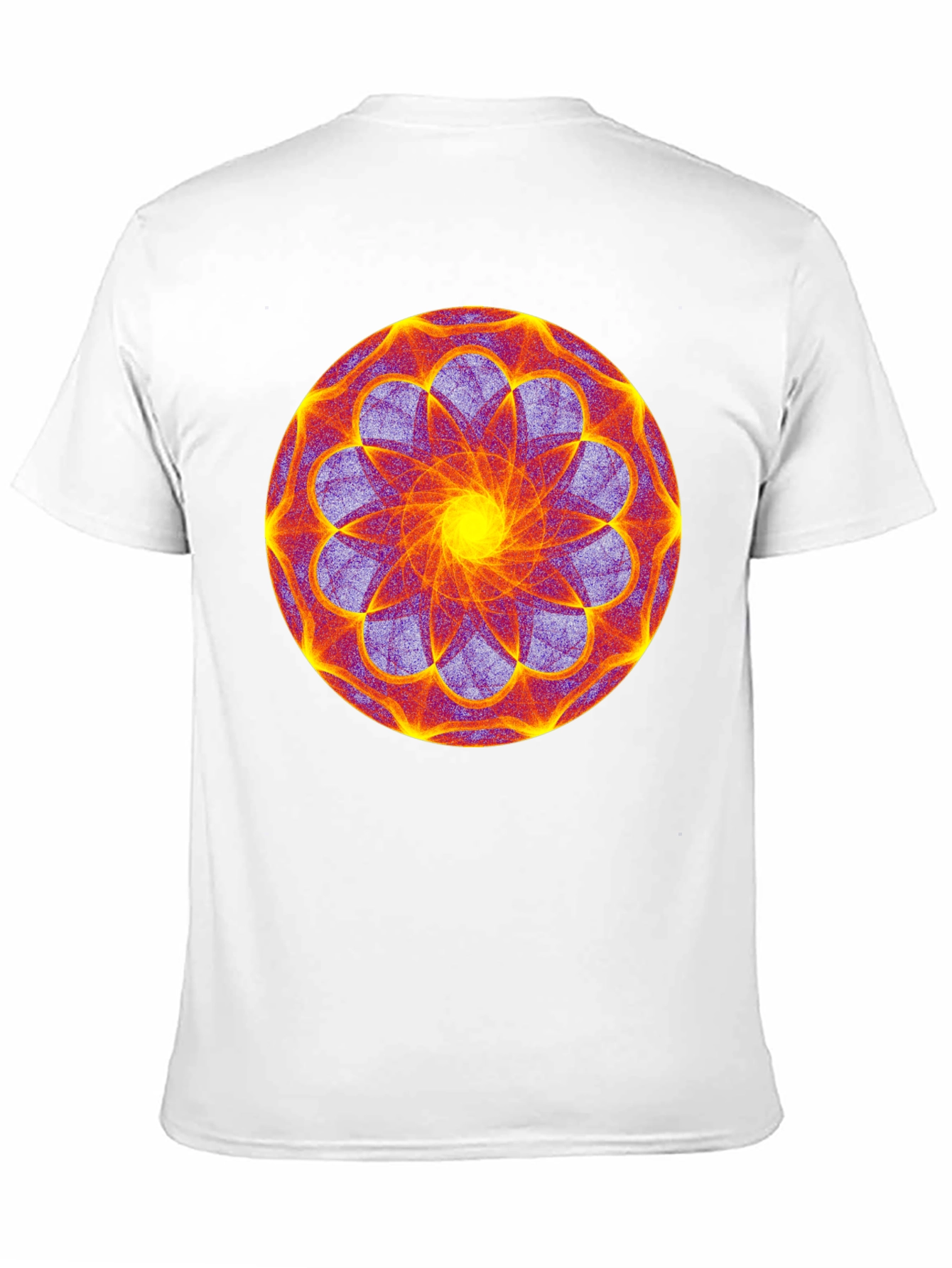 Geometric Mandala Graphic Print Black Tee