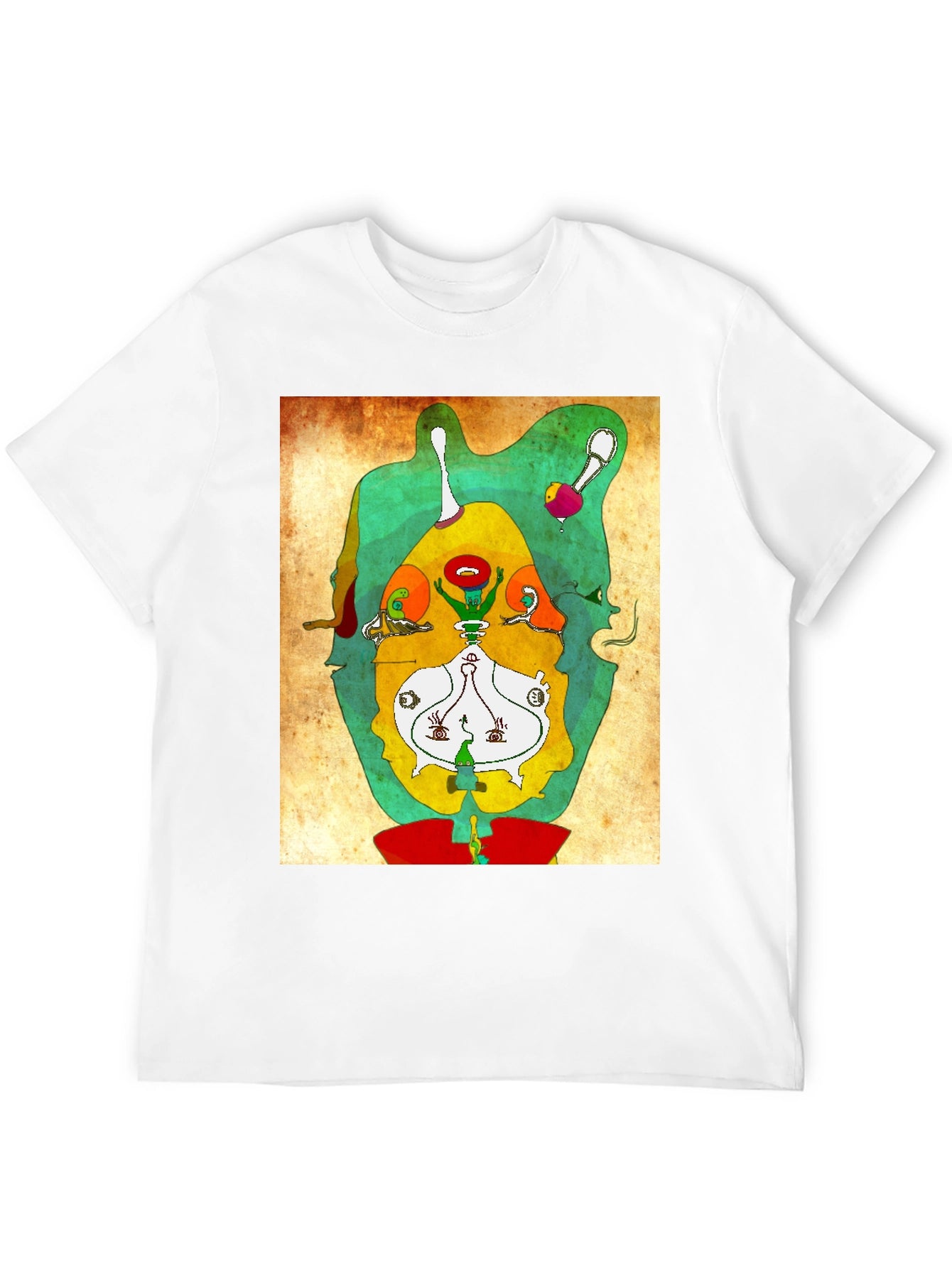 Abstract Graphic Print Tee - Modern Art Shirt